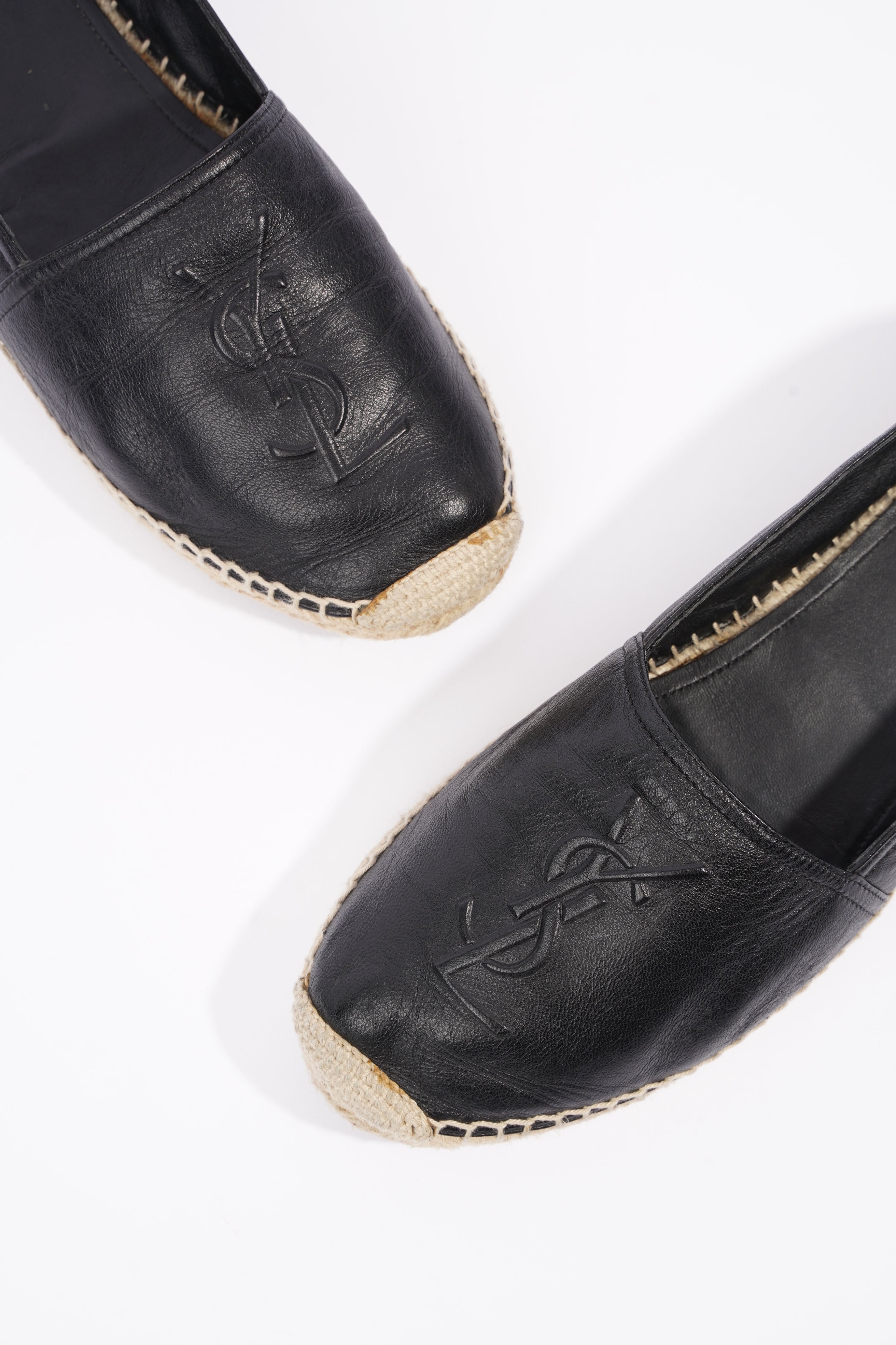 Saint Laurent Womens Espadrille Nappa Nero Black / Leather EU 40 / UK 7
