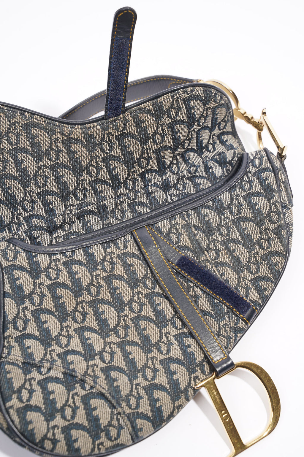 Christian Dior Saddle Bag Navy Oblique