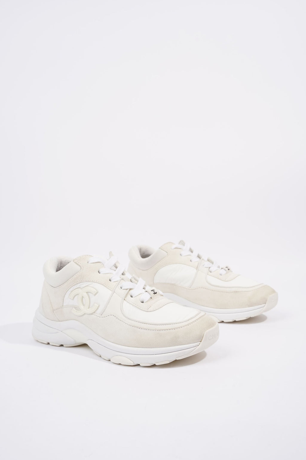 Chanel Womens CC Logo White / Cream EU 36 / UK 3