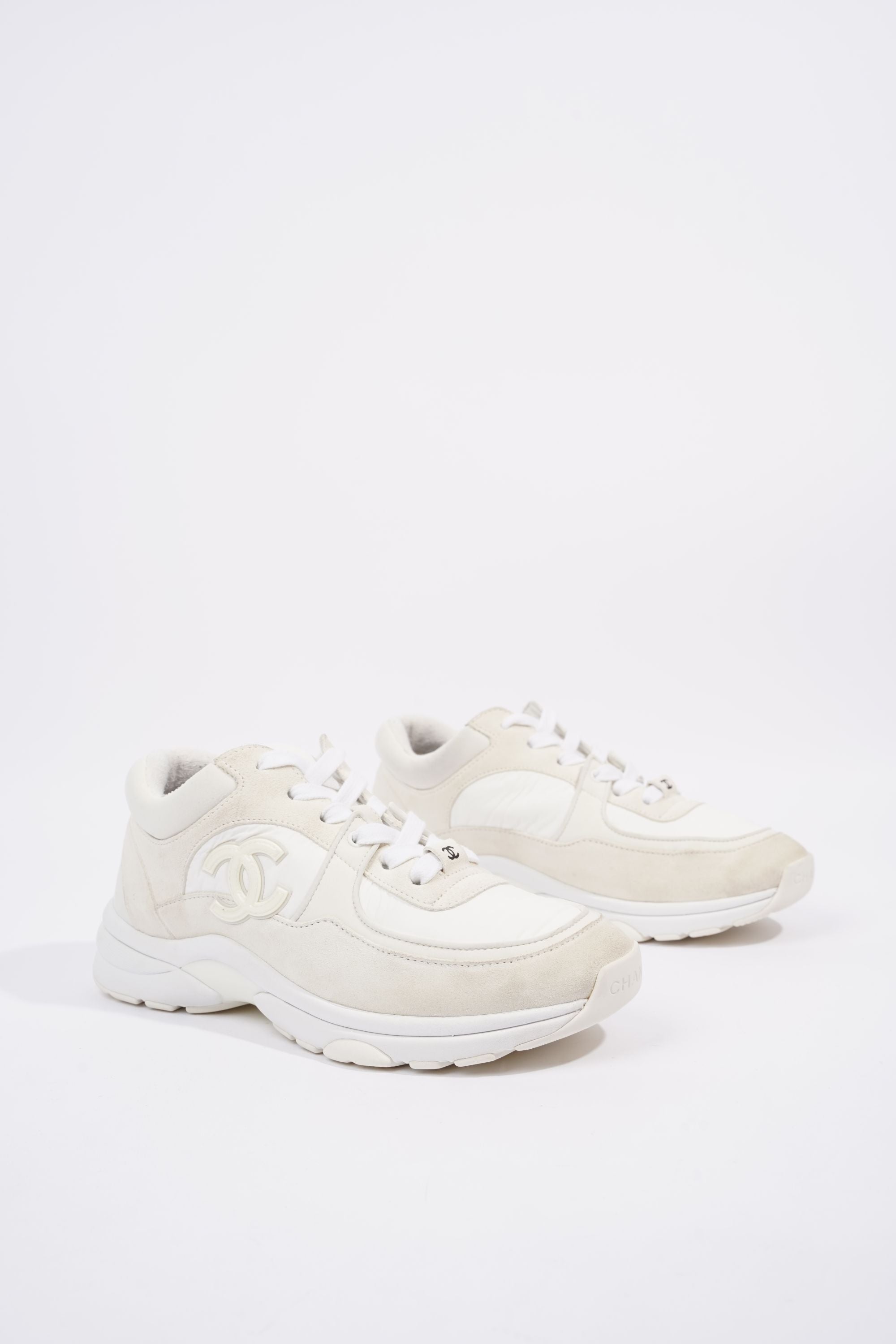 Chanel Womens CC Logo White / Cream EU 36 / UK 3