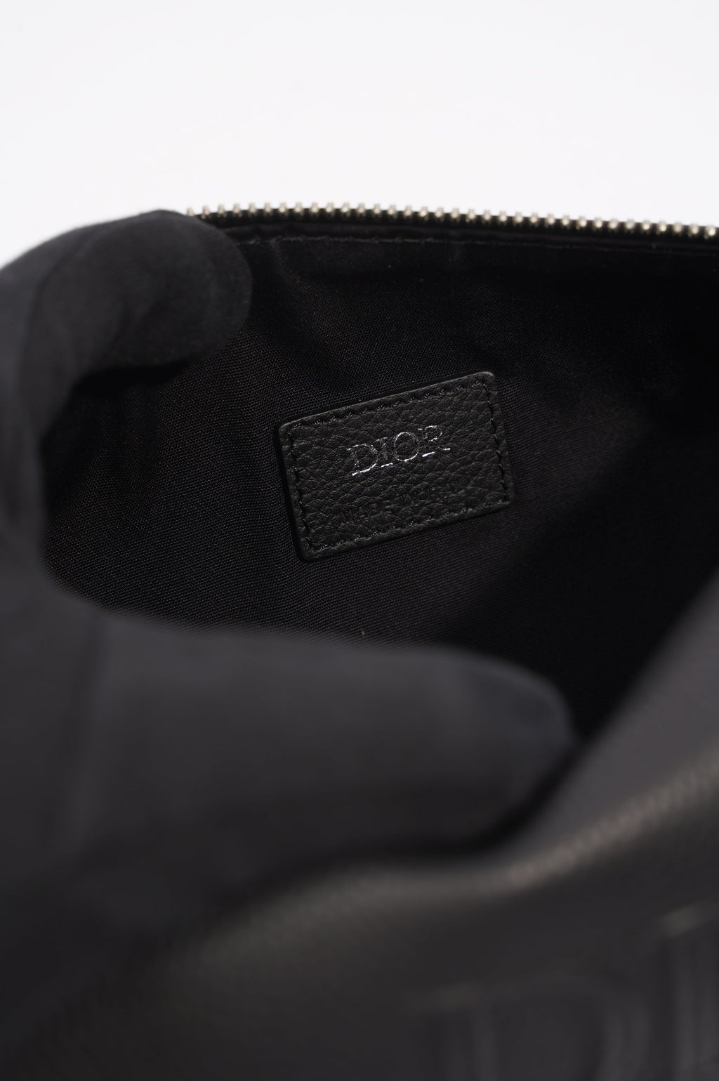 Christian Dior Mens Roller Messenger Bag Black Leather