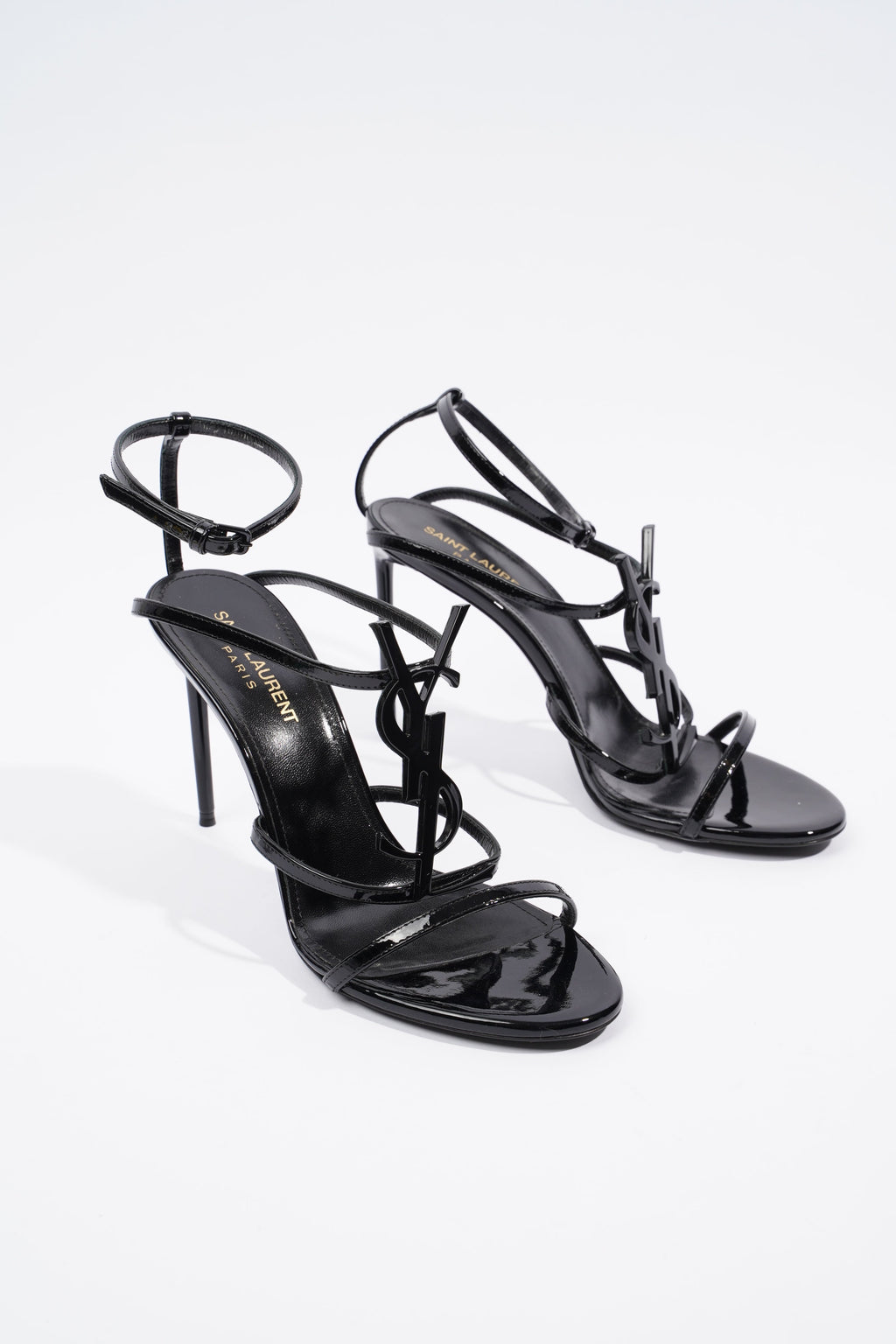 Saint Laurent Cassandra 95 Patent Black EU 37.5 / UK 4.5