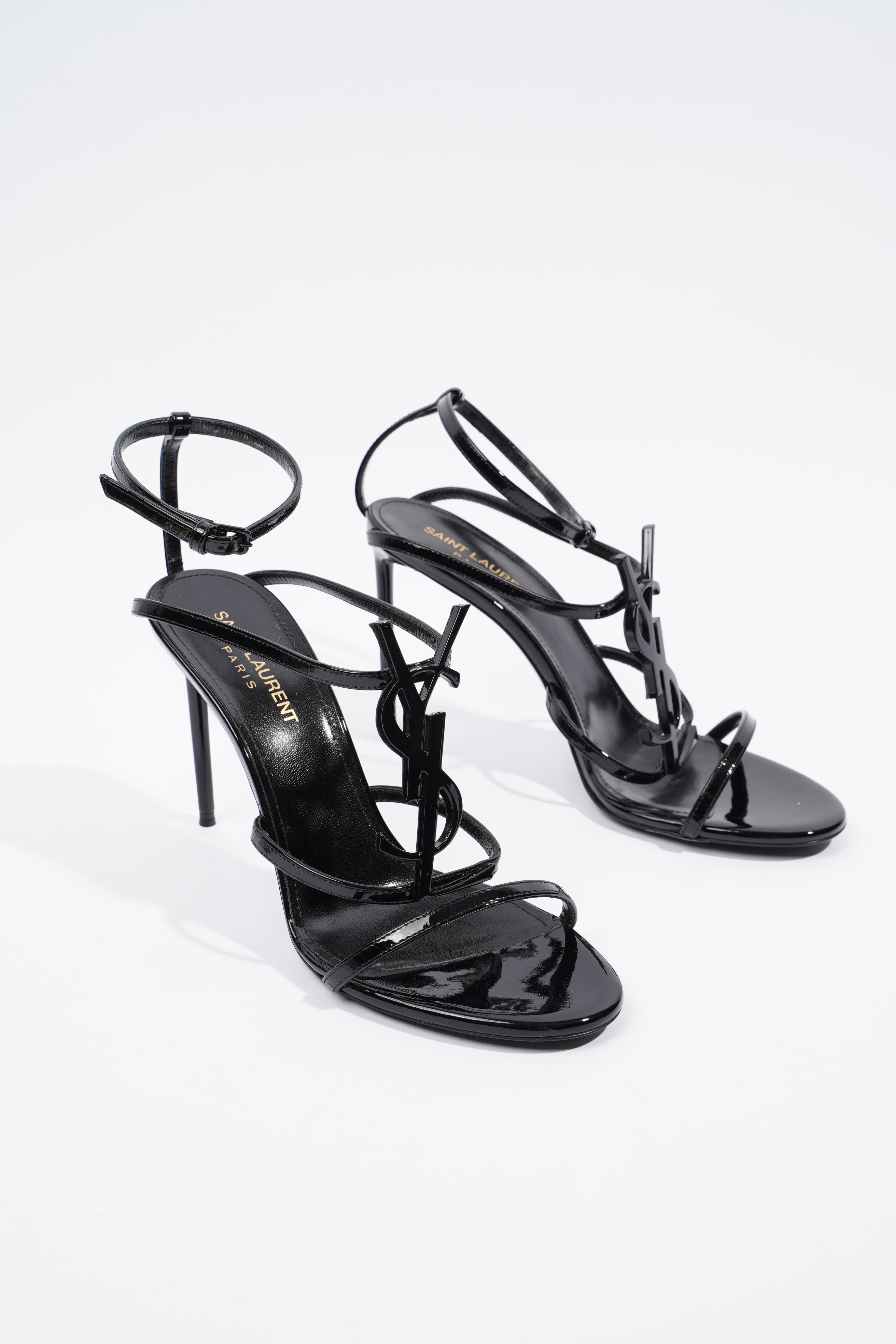 Saint Laurent Cassandra 95 Patent Black EU 37.5 / UK 4.5