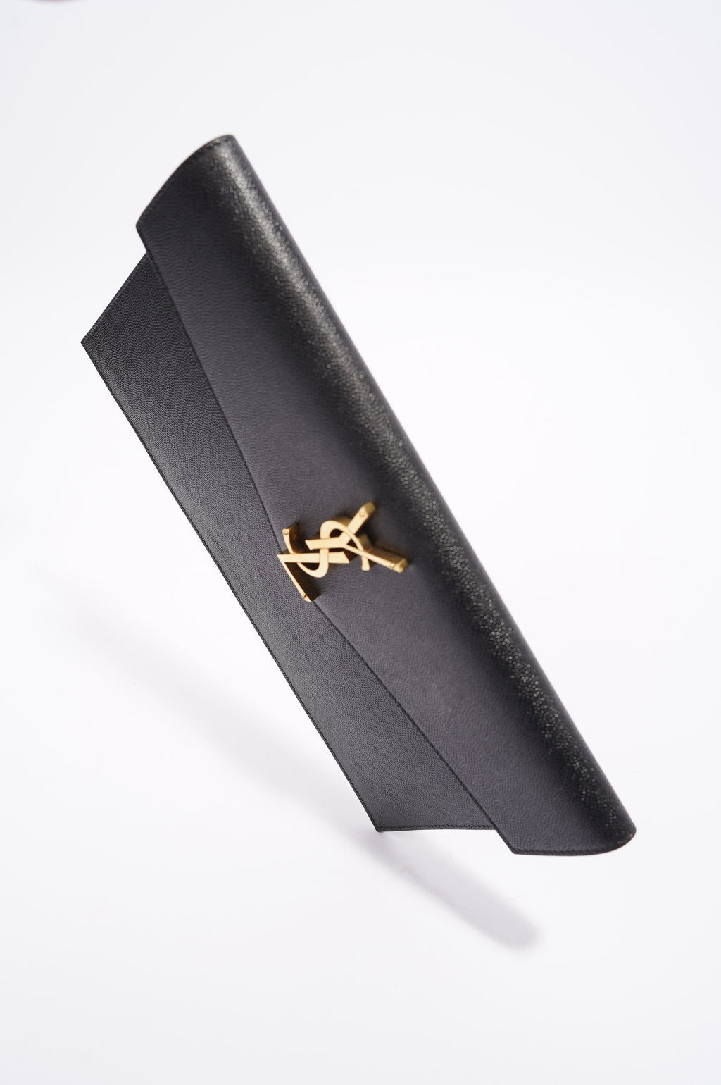 Saint Laurent Womens Uptown Pouch Black / Gold
