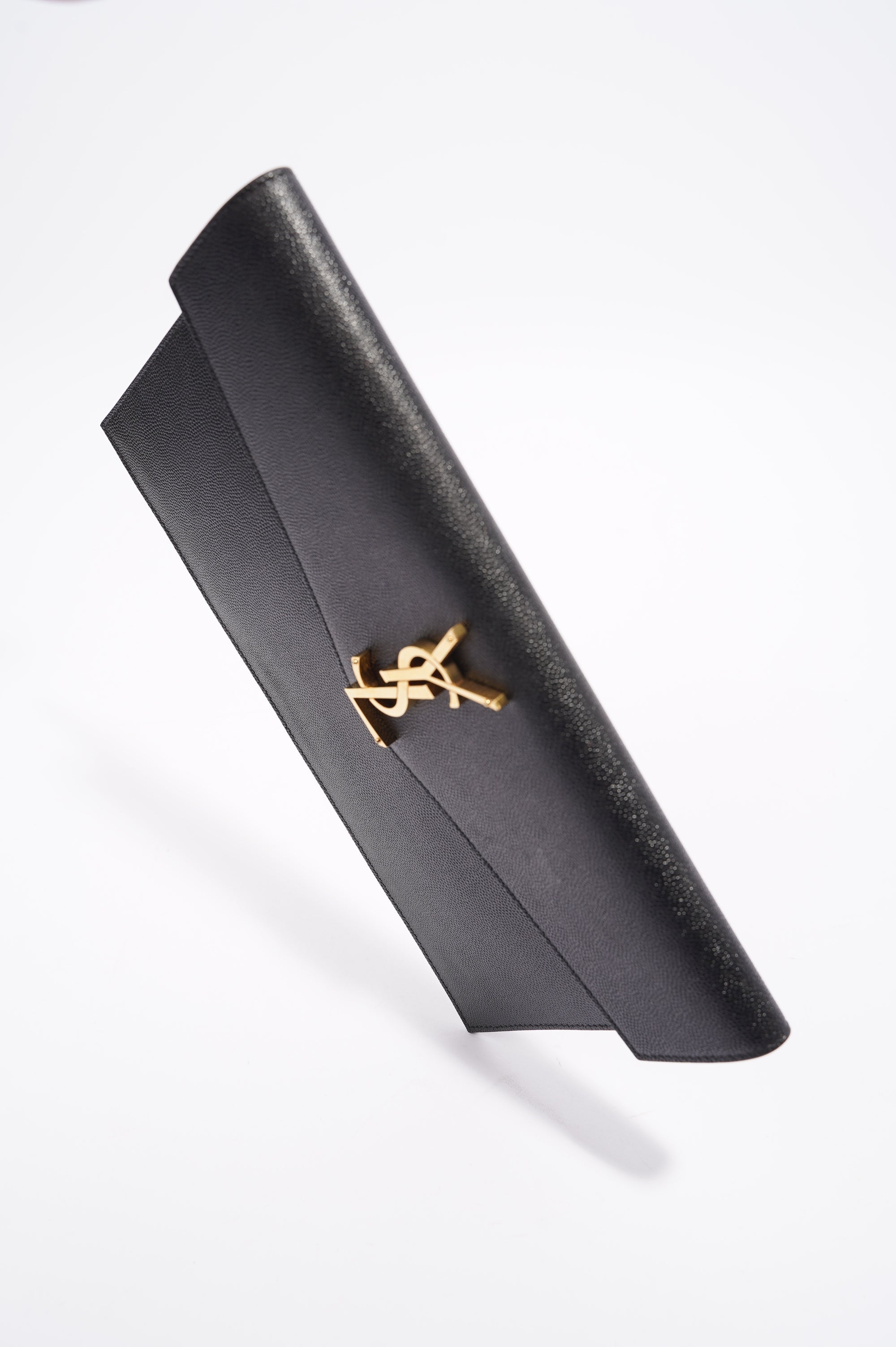 Saint Laurent Womens Uptown Pouch Black / Gold