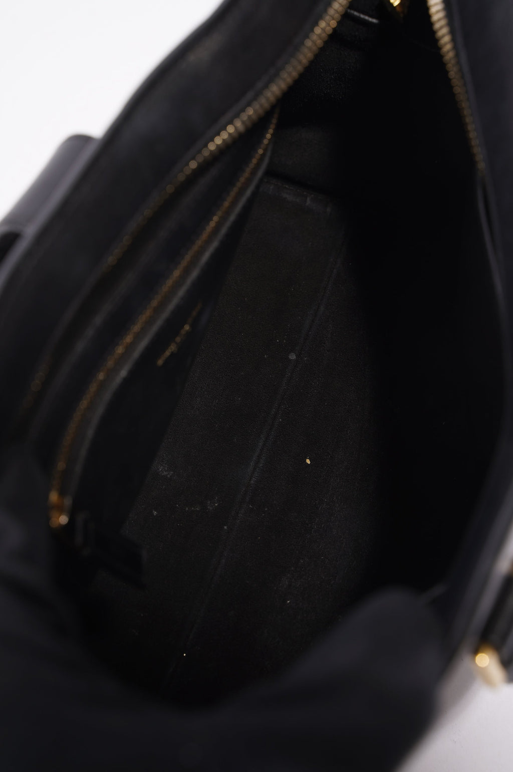Saint Laurent Womens Cabas Black / Gold Small