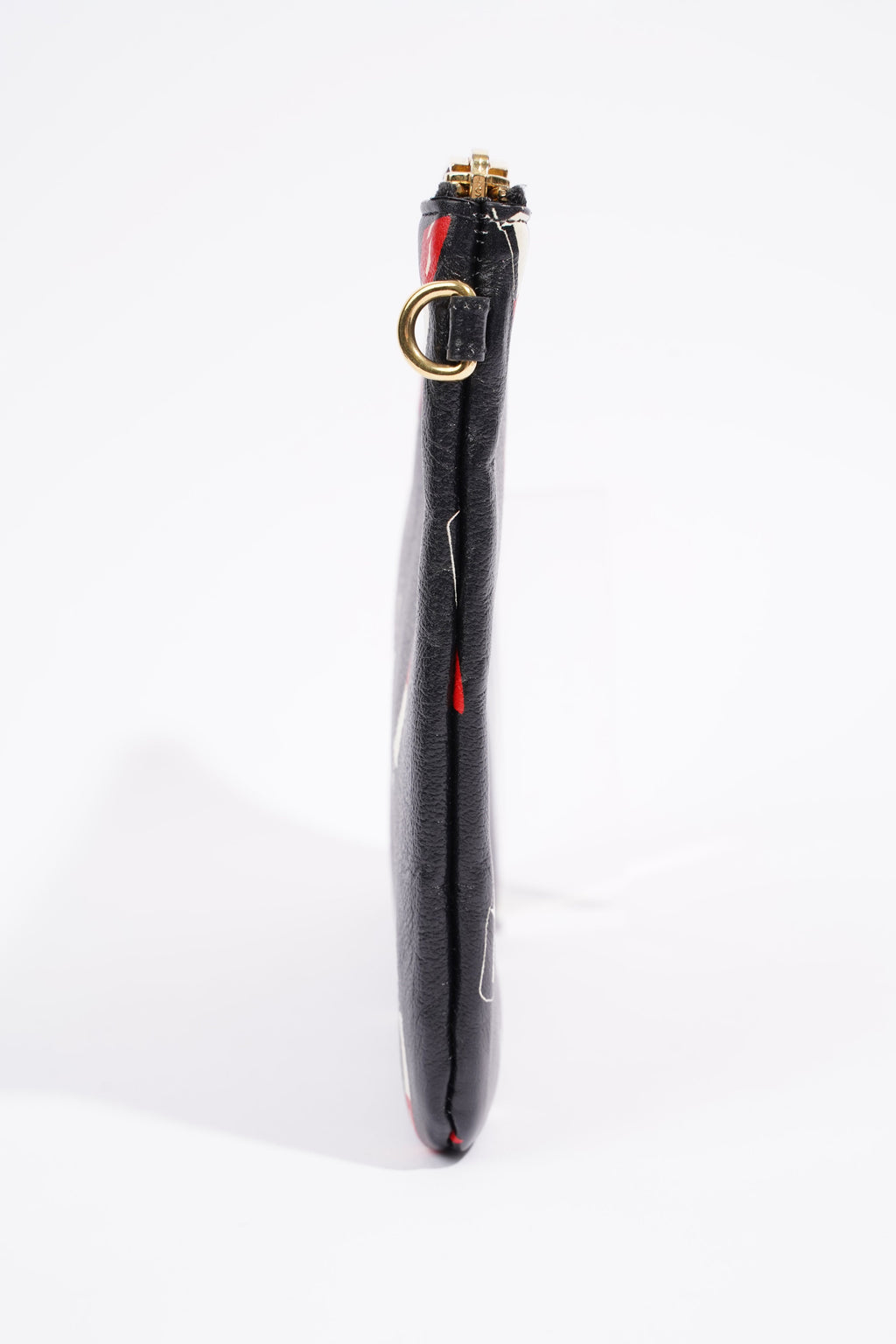 Saint Laurent Womens Lipstick Pouch Black Leather