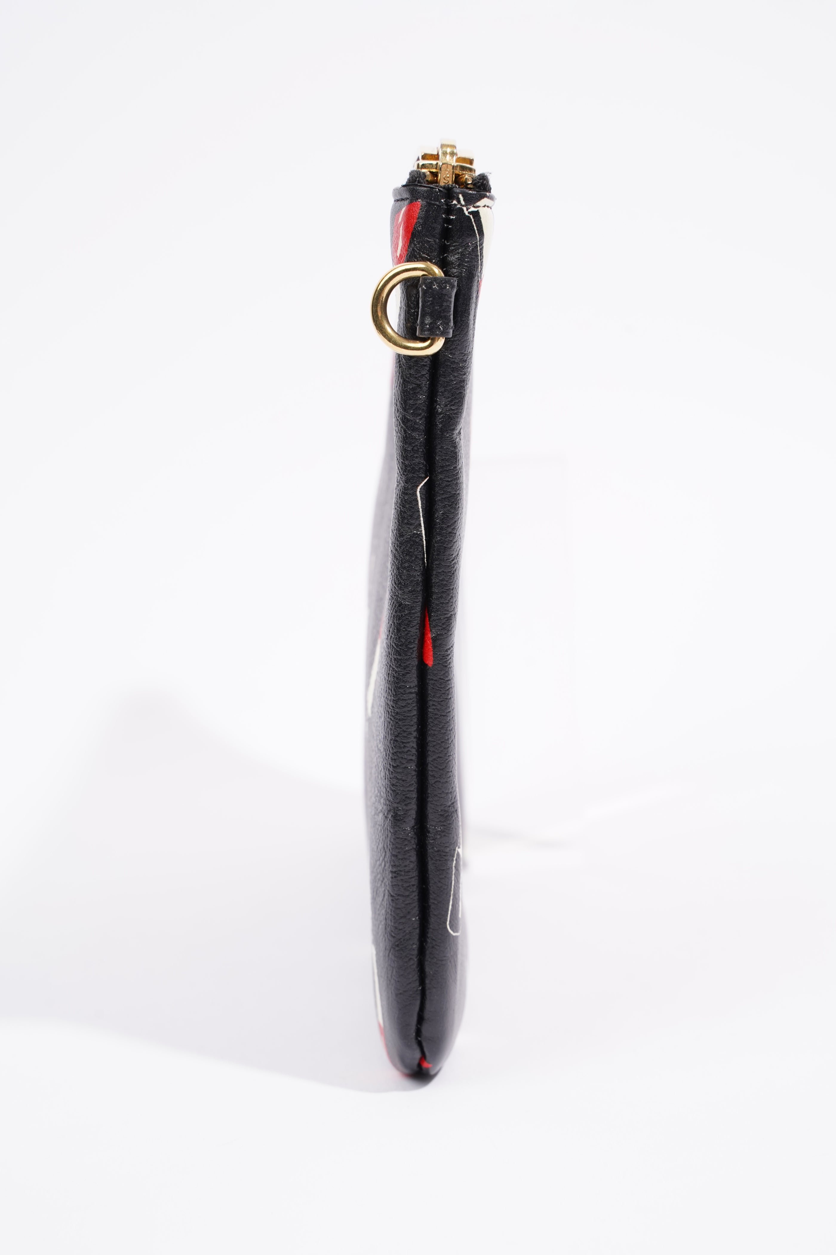 Saint Laurent Womens Lipstick Pouch Black Leather