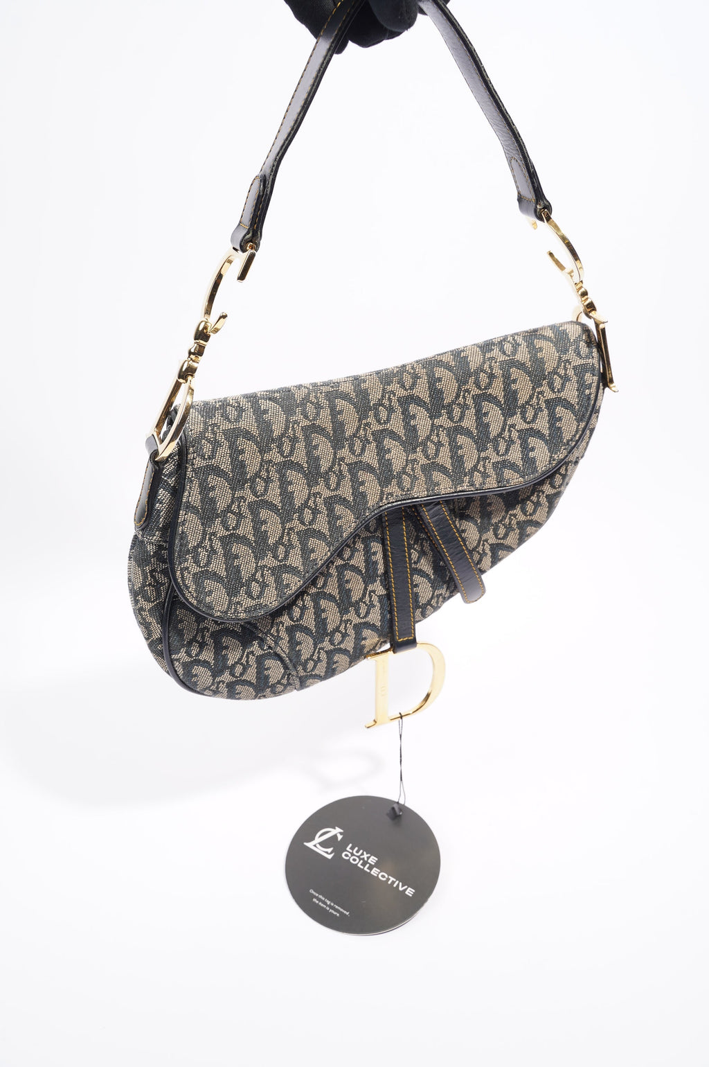 Christian Dior Saddle Bag Navy Oblique