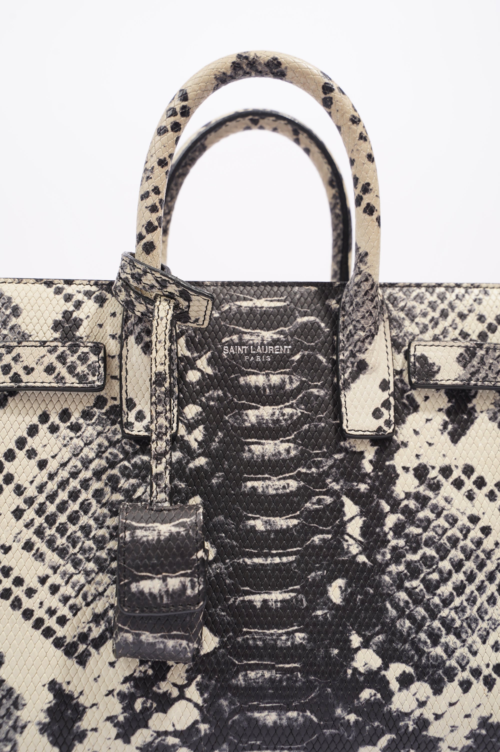 Saint Laurent Womens Sac De Jour Python Nano