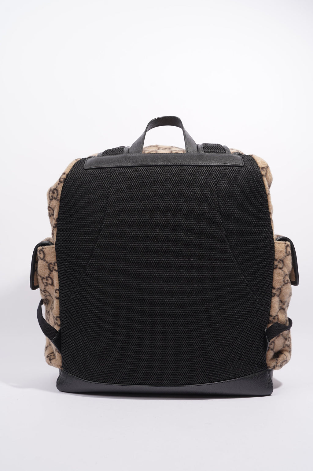 Gucci Womens GG Backpack Beige Wool