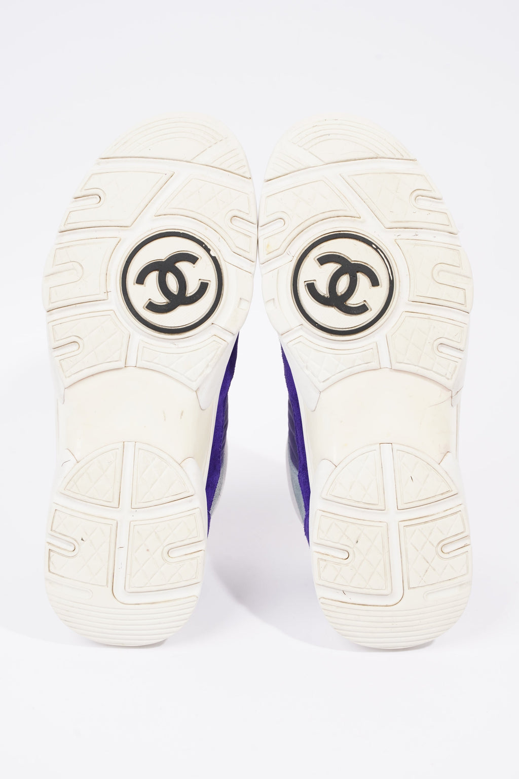 Chanel Womens CC Logo Sneaker Blue / White / Orange EU 39 / UK 6