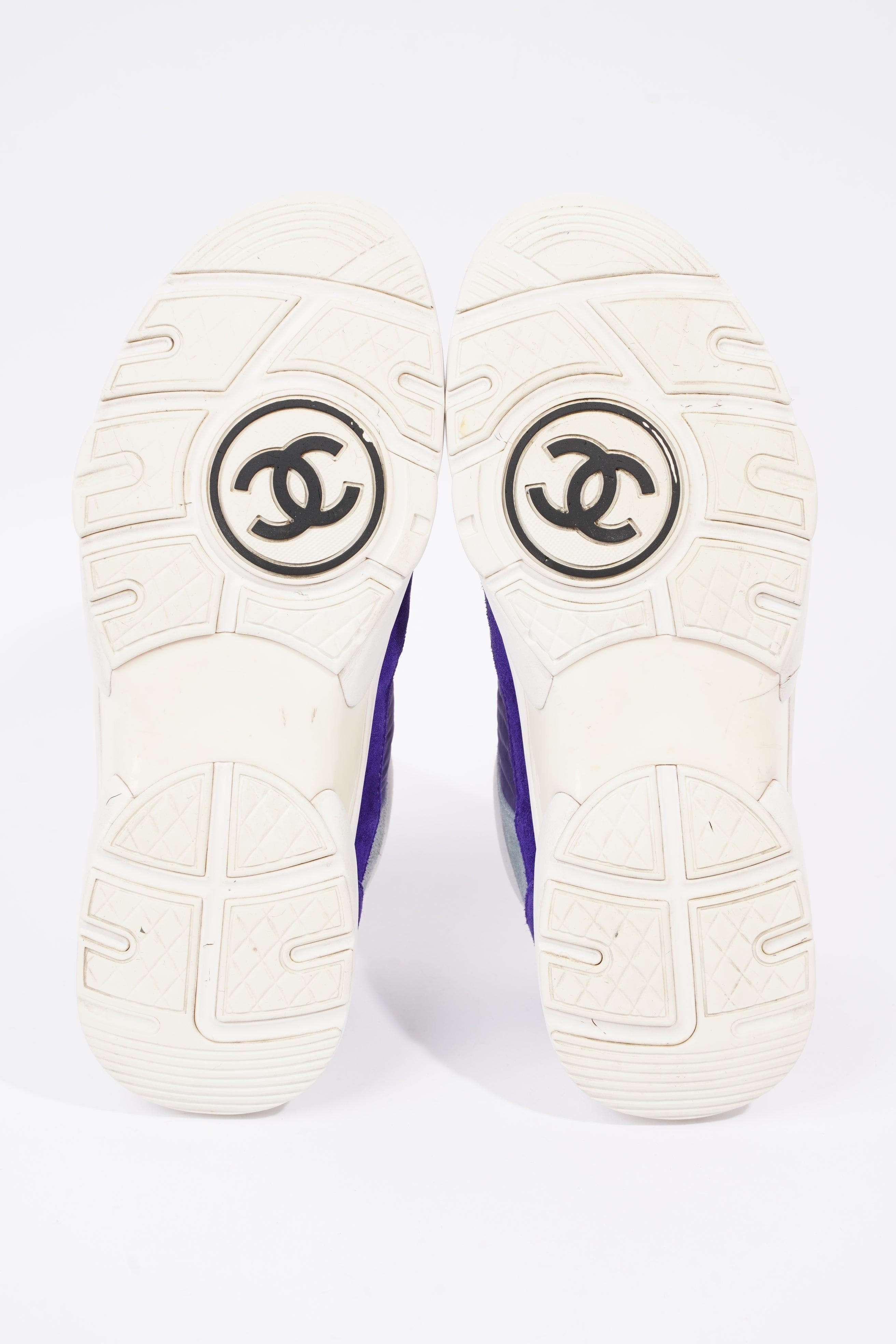 Chanel Womens CC Logo Sneaker Blue / White / Orange EU 39 / UK 6