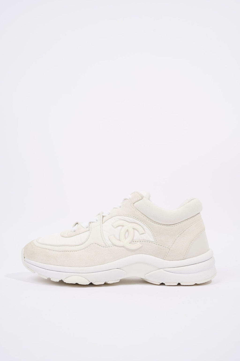 Chanel Womens CC Logo White / Cream EU 36 / UK 3