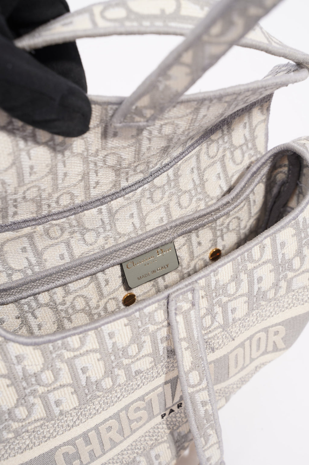 Christian Dior Womens Saddle Bag Grey