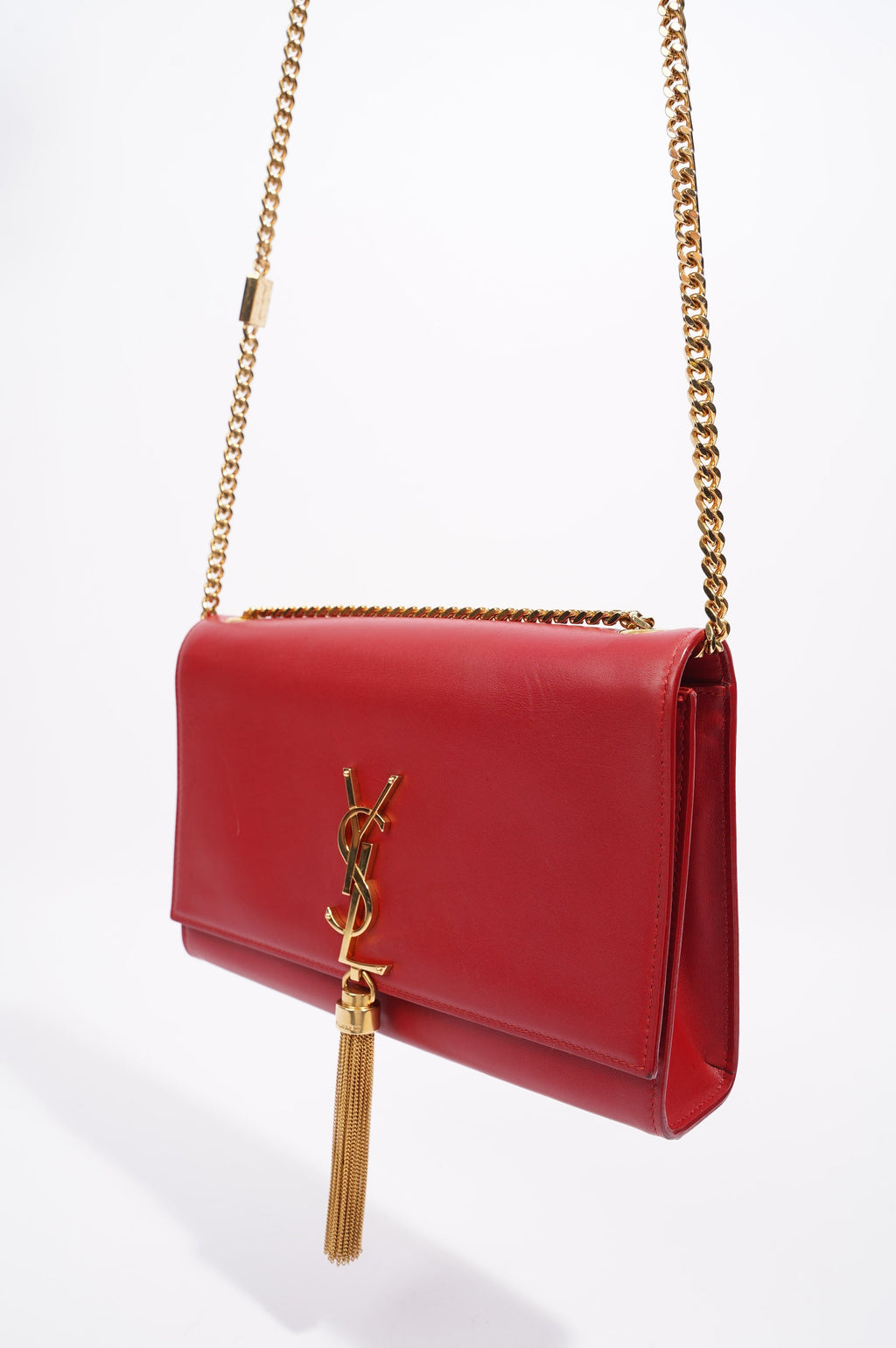 Saint Laurent Kate Tassle Bag Red / Gold Medium