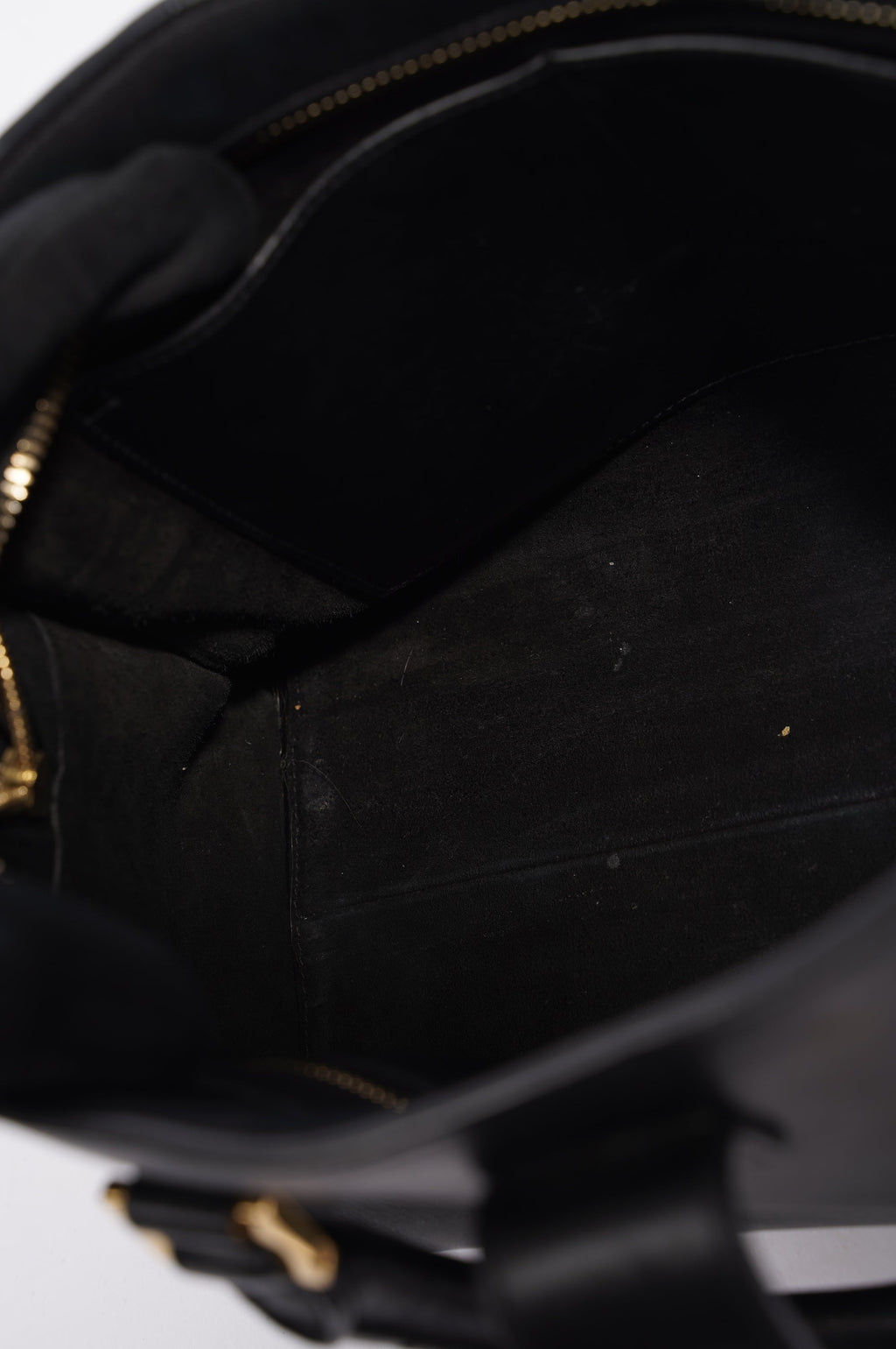 Saint Laurent Womens Cabas Black / Gold Small
