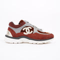 Chanel Womens Runner Maroon / Grey EU 37.5 / UK 4.5
