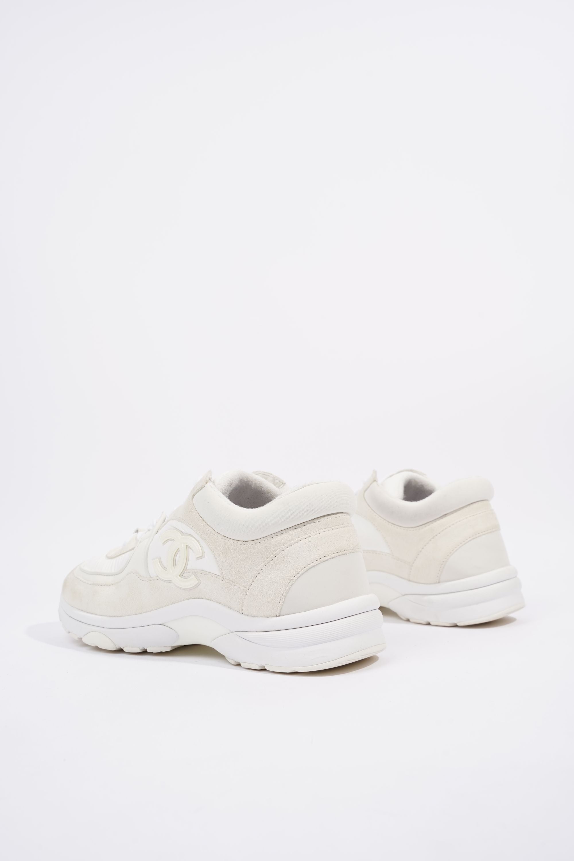 Chanel Womens CC Logo White / Cream EU 36 / UK 3