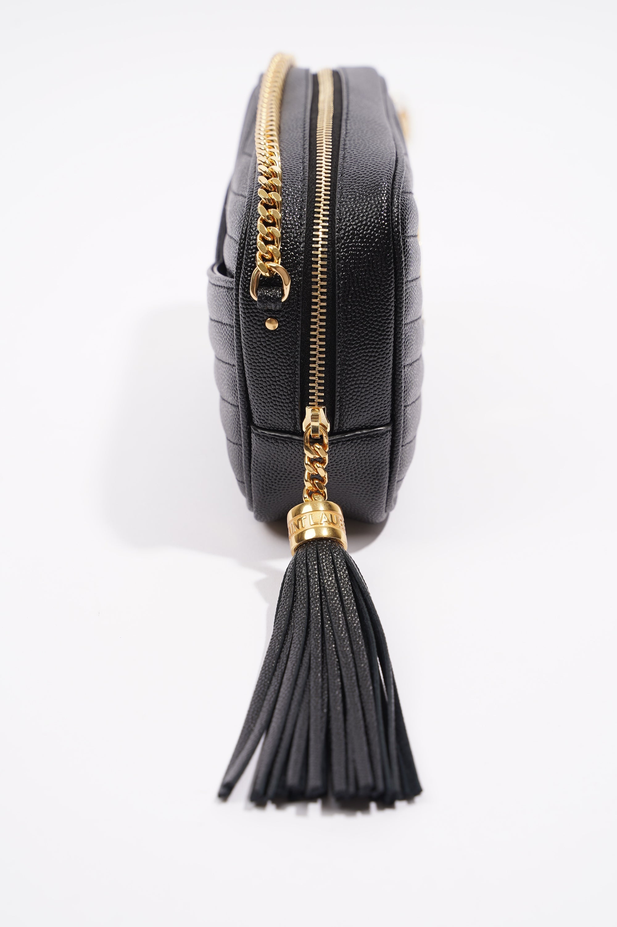 Saint Laurent Womens Lou Camera Bag Black Leather Mini