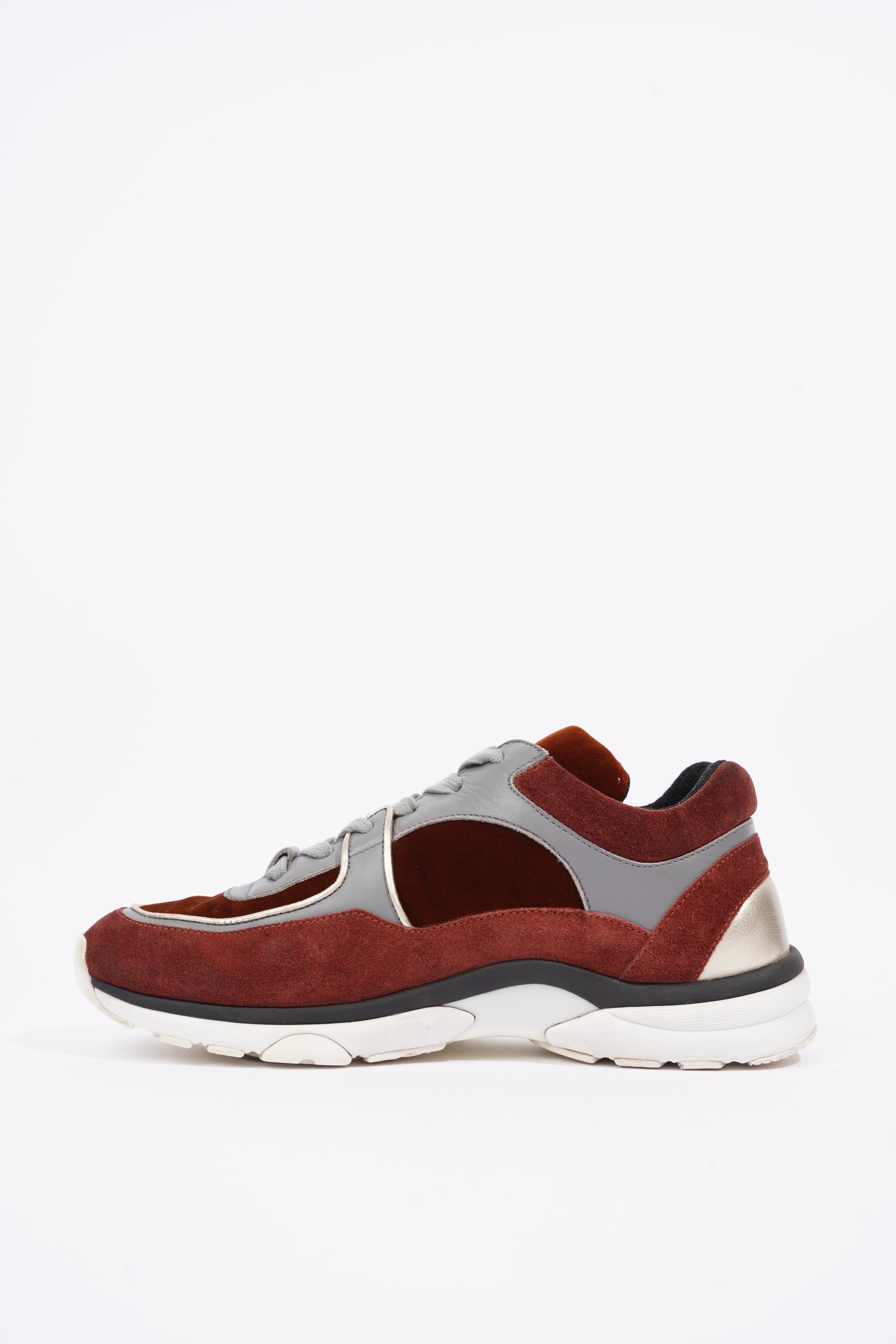 Chanel Womens Runner Maroon / Grey EU 37.5 / UK 4.5