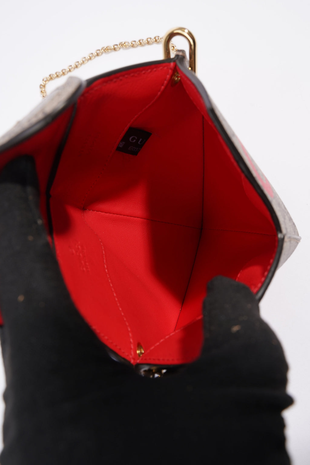 Gucci Small Heart Mini Chain Bag Supreme / Red