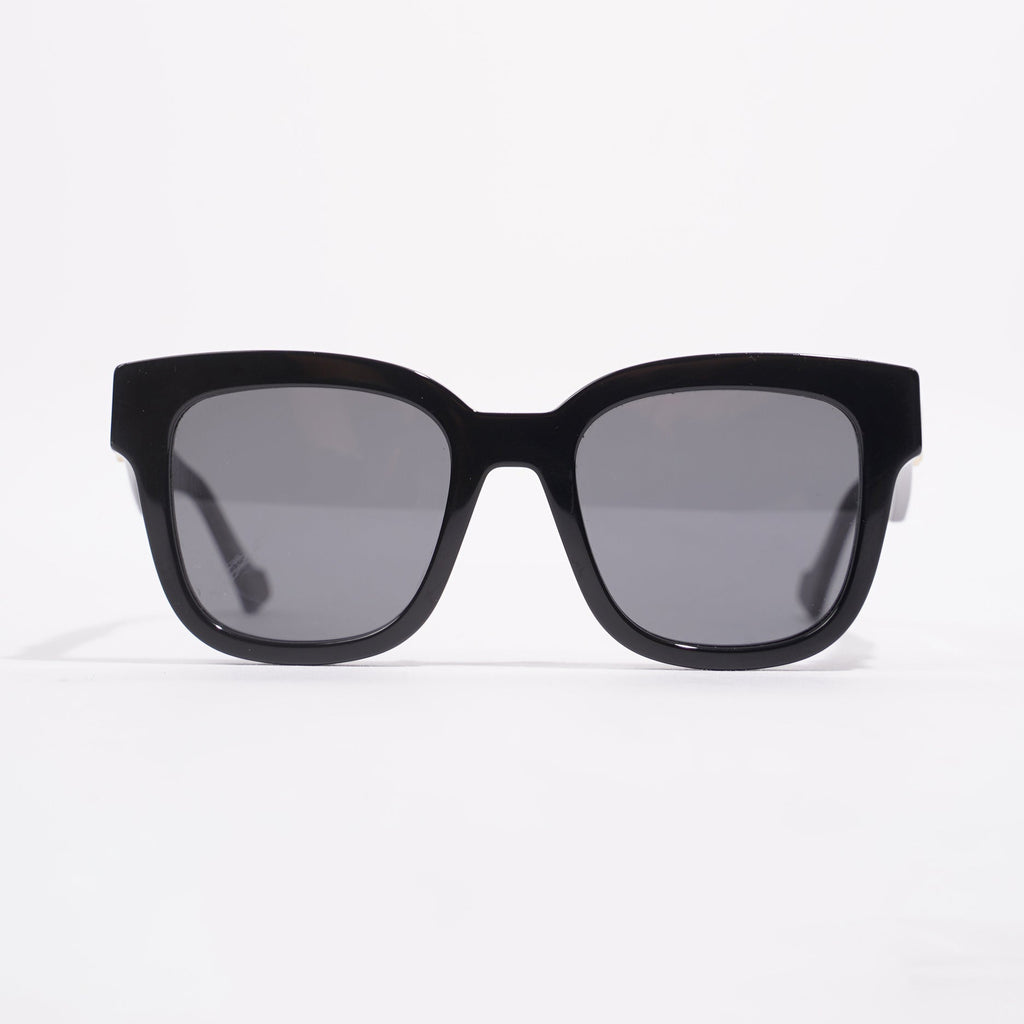 Gucci Womens Square Sunglasses Black Acetate 145