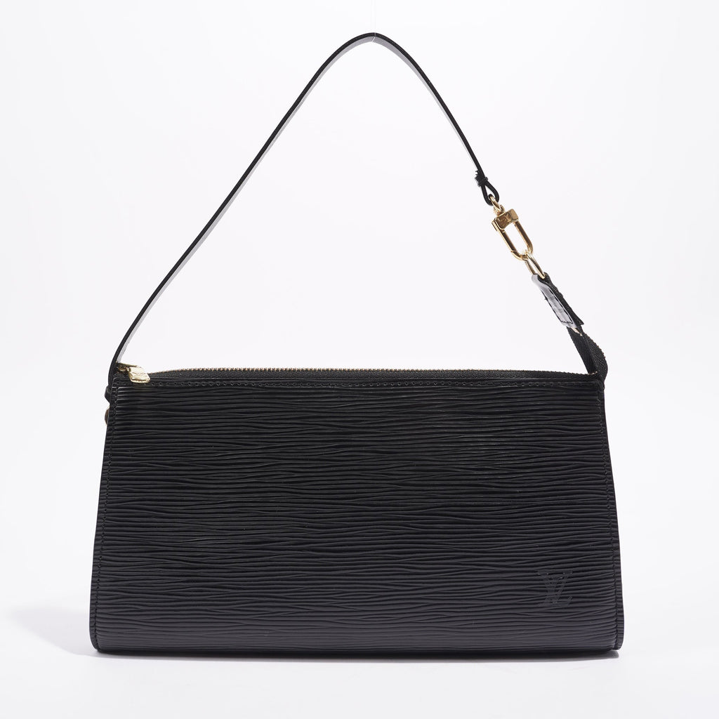 Louis Vuitton Womens Pochette Accessoire Black Epi Leather