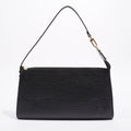 Louis Vuitton Womens Pochette Accessoire Black Epi Leather