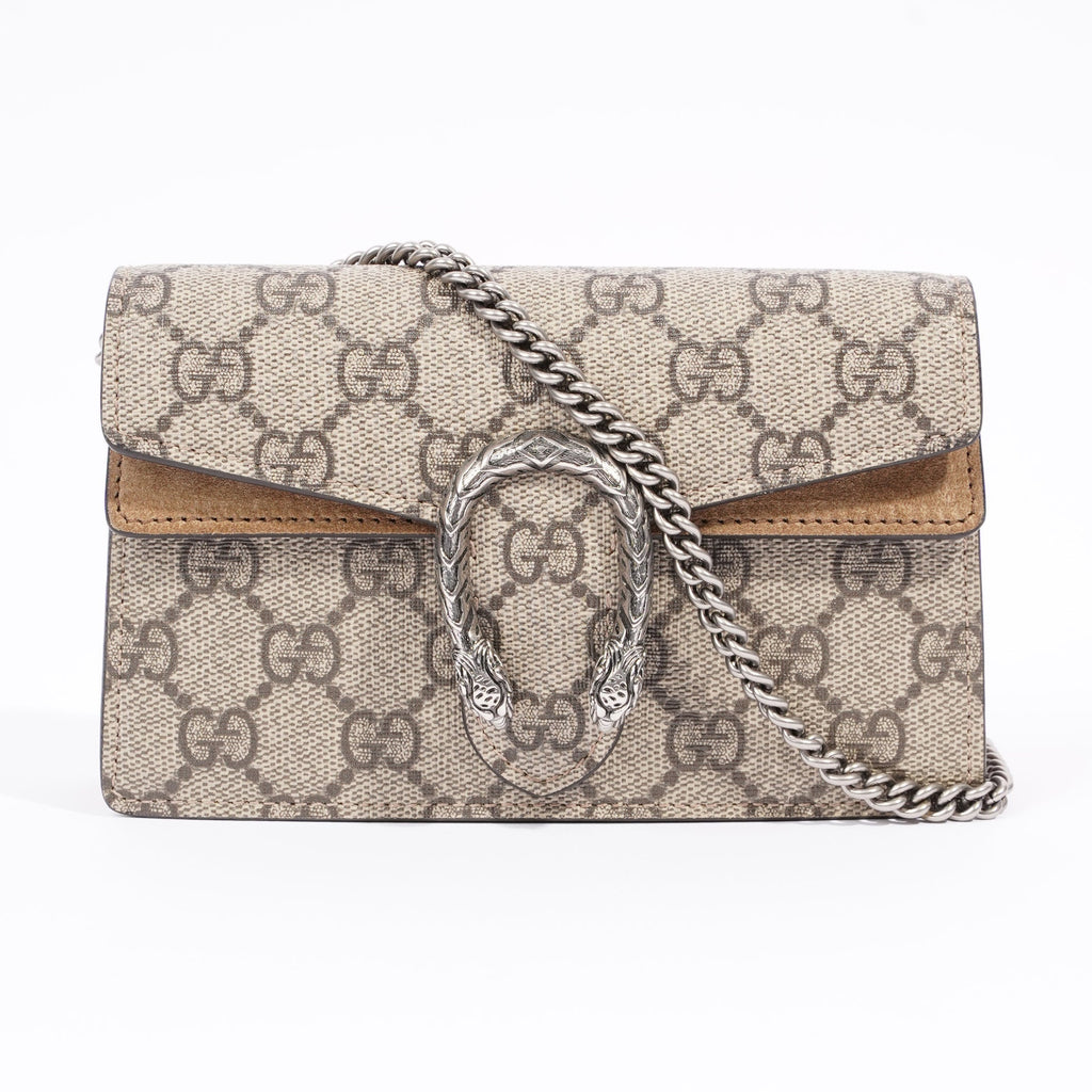 Gucci Womens Dionysus Bag Monogram Canvas Super Mini