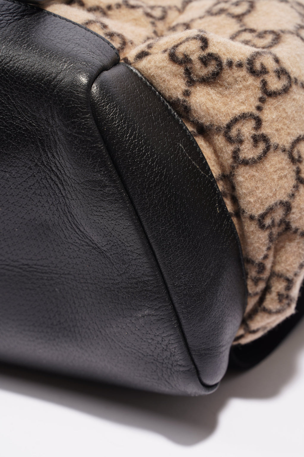 Gucci Womens GG Backpack Beige Wool