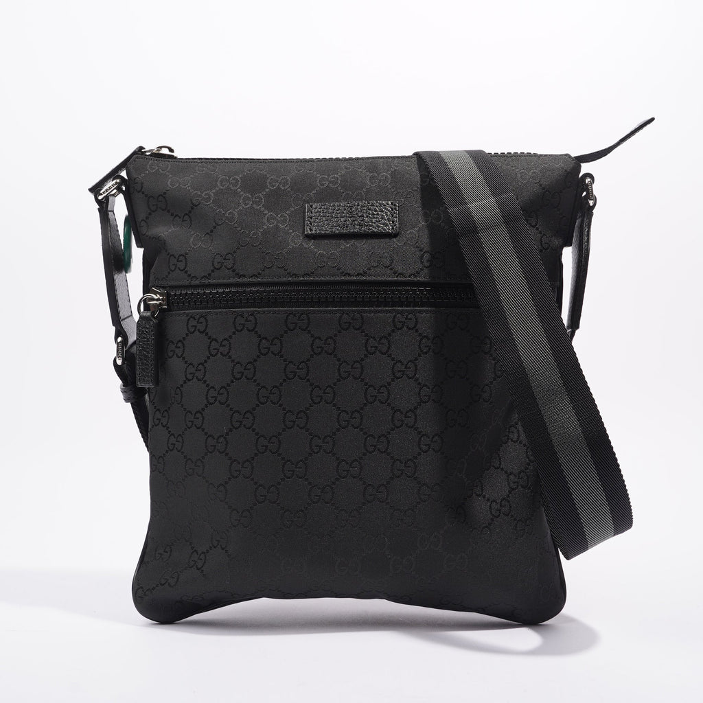 Gucci Mens GG Messenger Bag Black Small