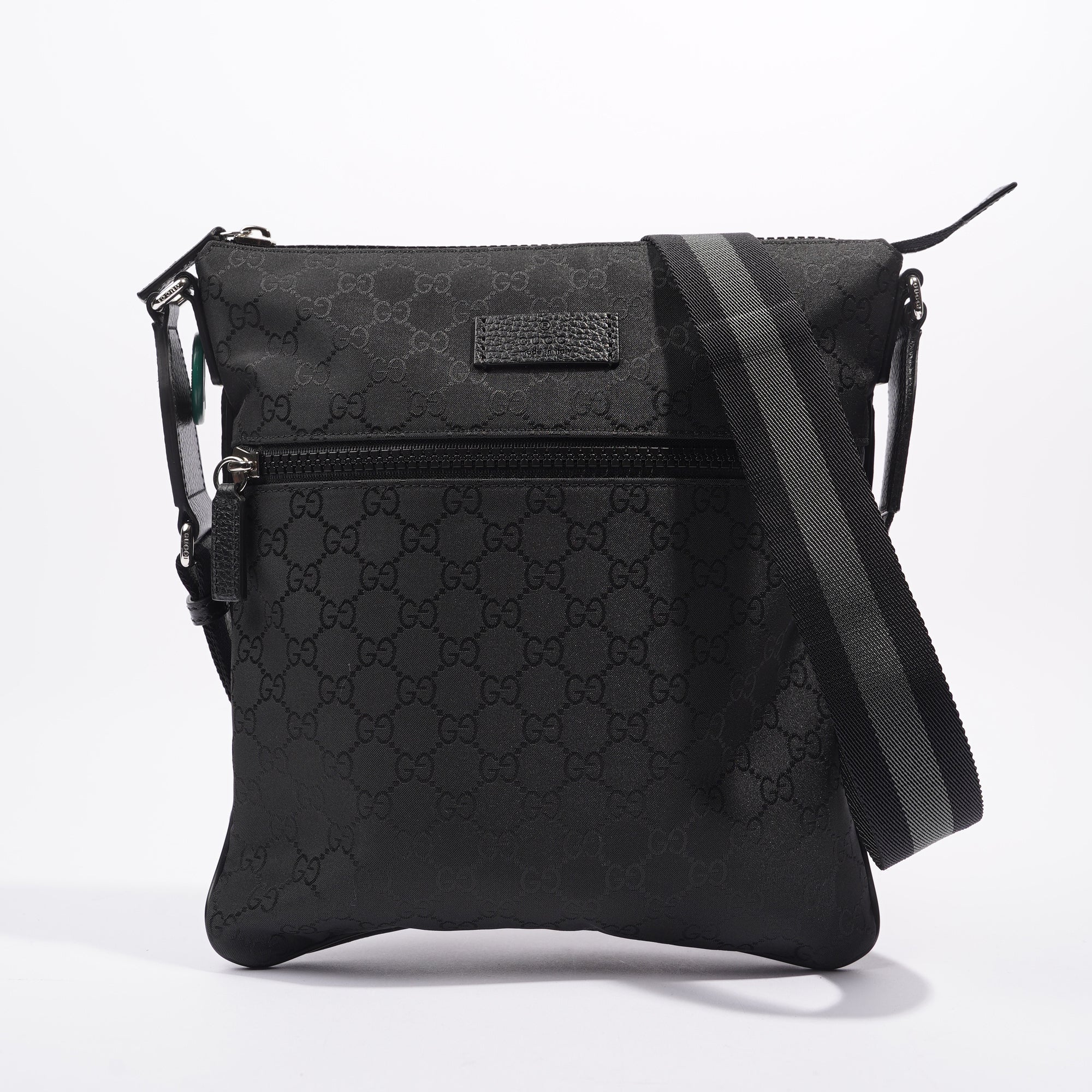 Gucci Mens GG Messenger Bag Black Small