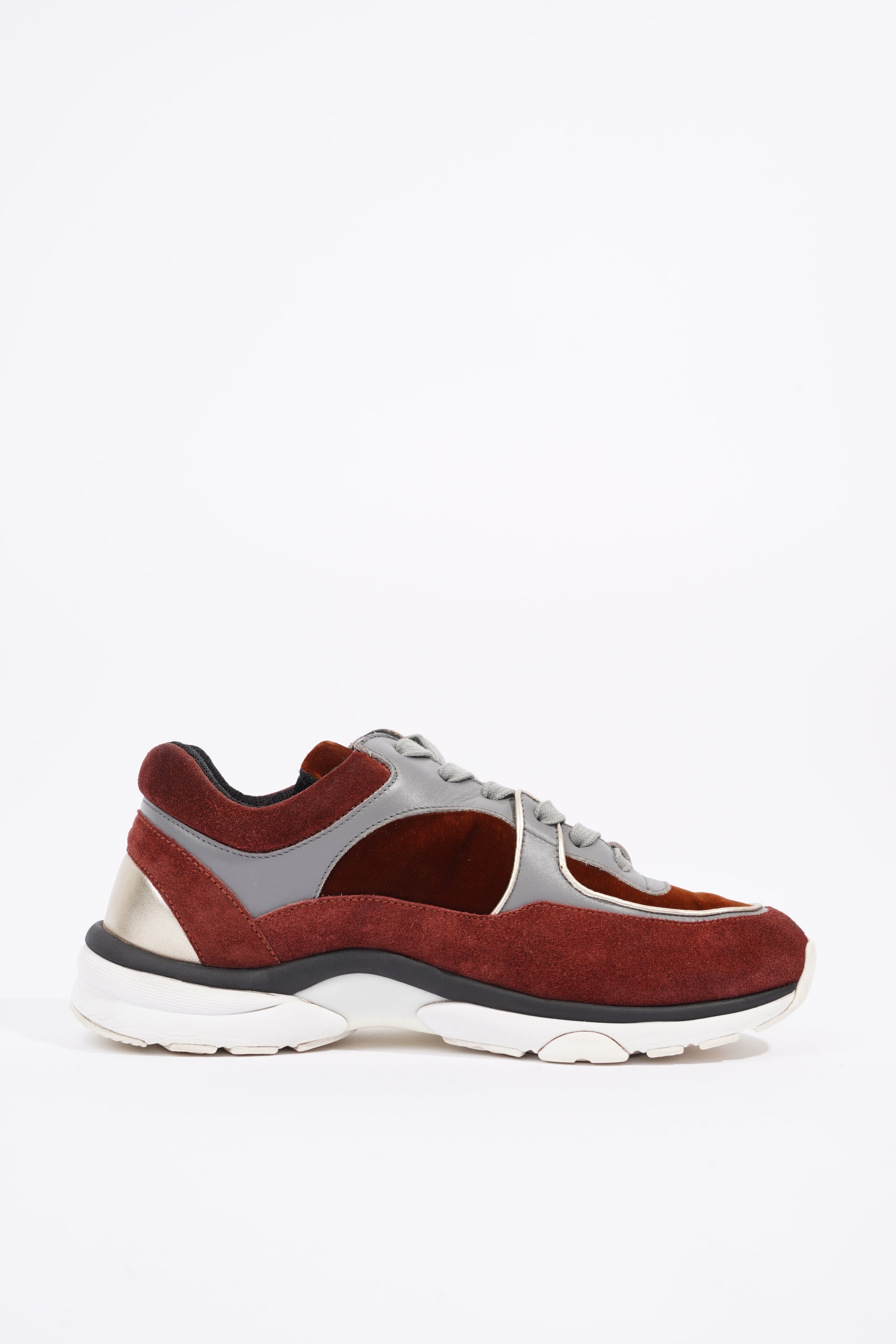 Chanel Womens Runner Maroon / Grey EU 37.5 / UK 4.5