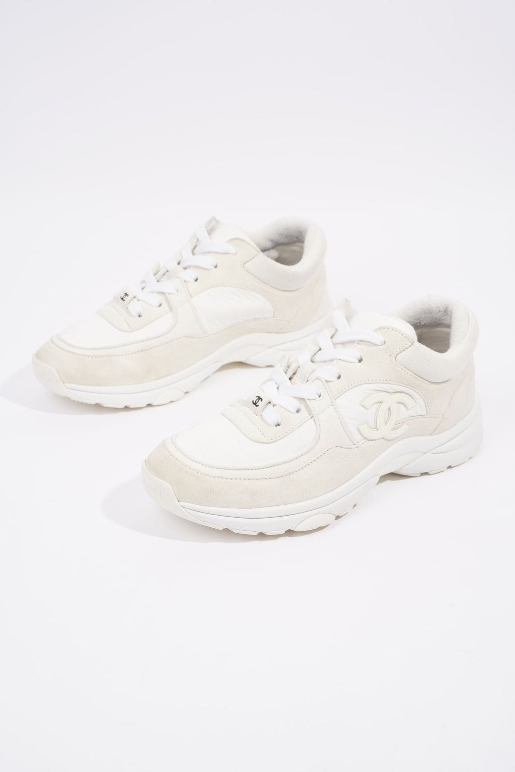 Chanel Womens CC Logo White / Cream EU 36 / UK 3