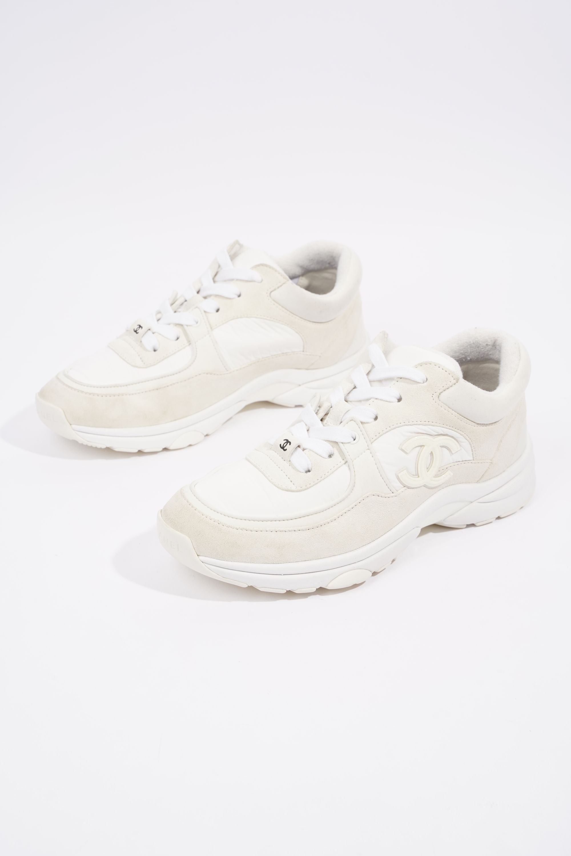 Chanel Womens CC Logo White / Cream EU 36 / UK 3
