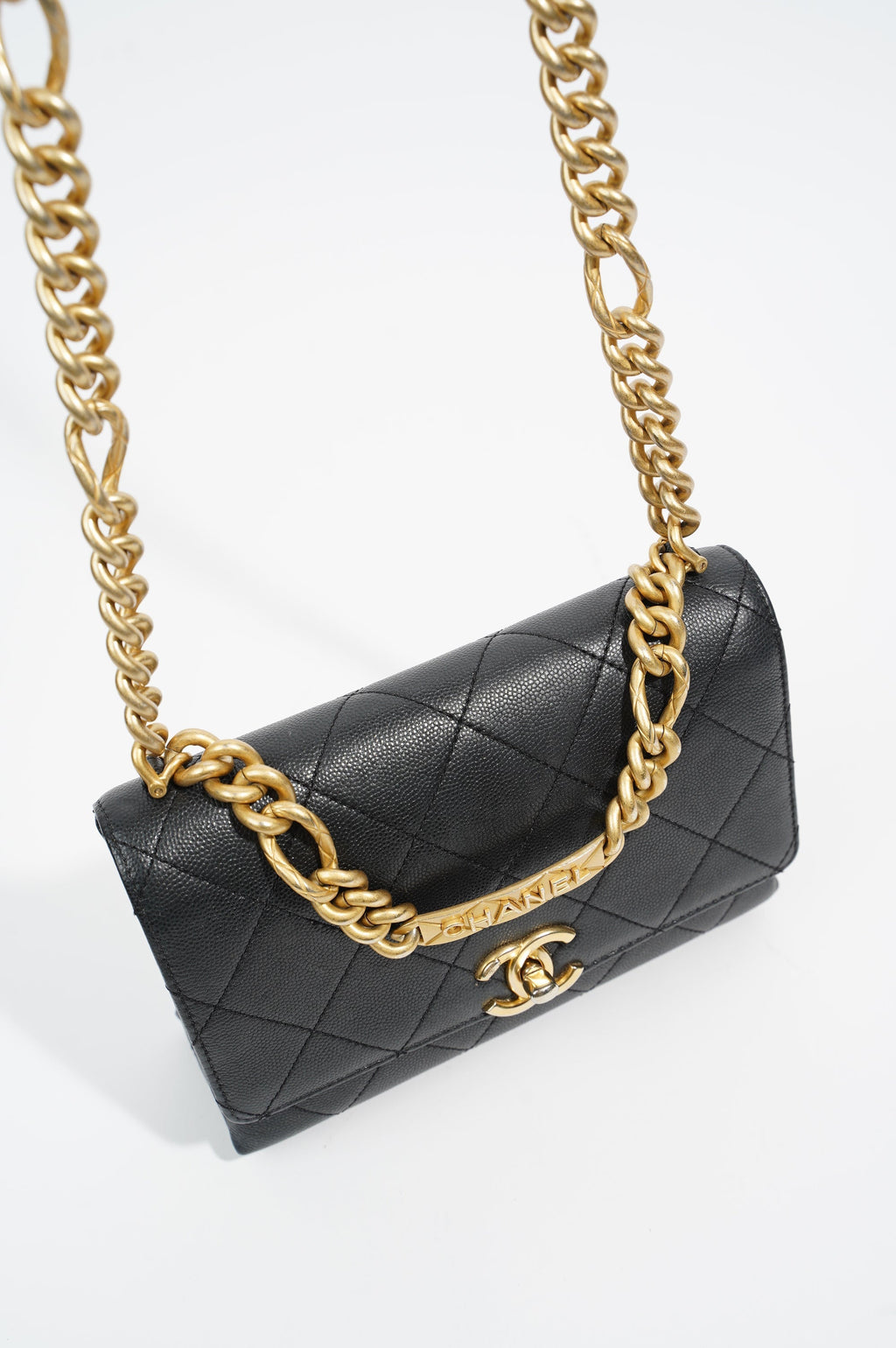 Chanel Womens Quilted Mini Bracelet On Chain Flap
