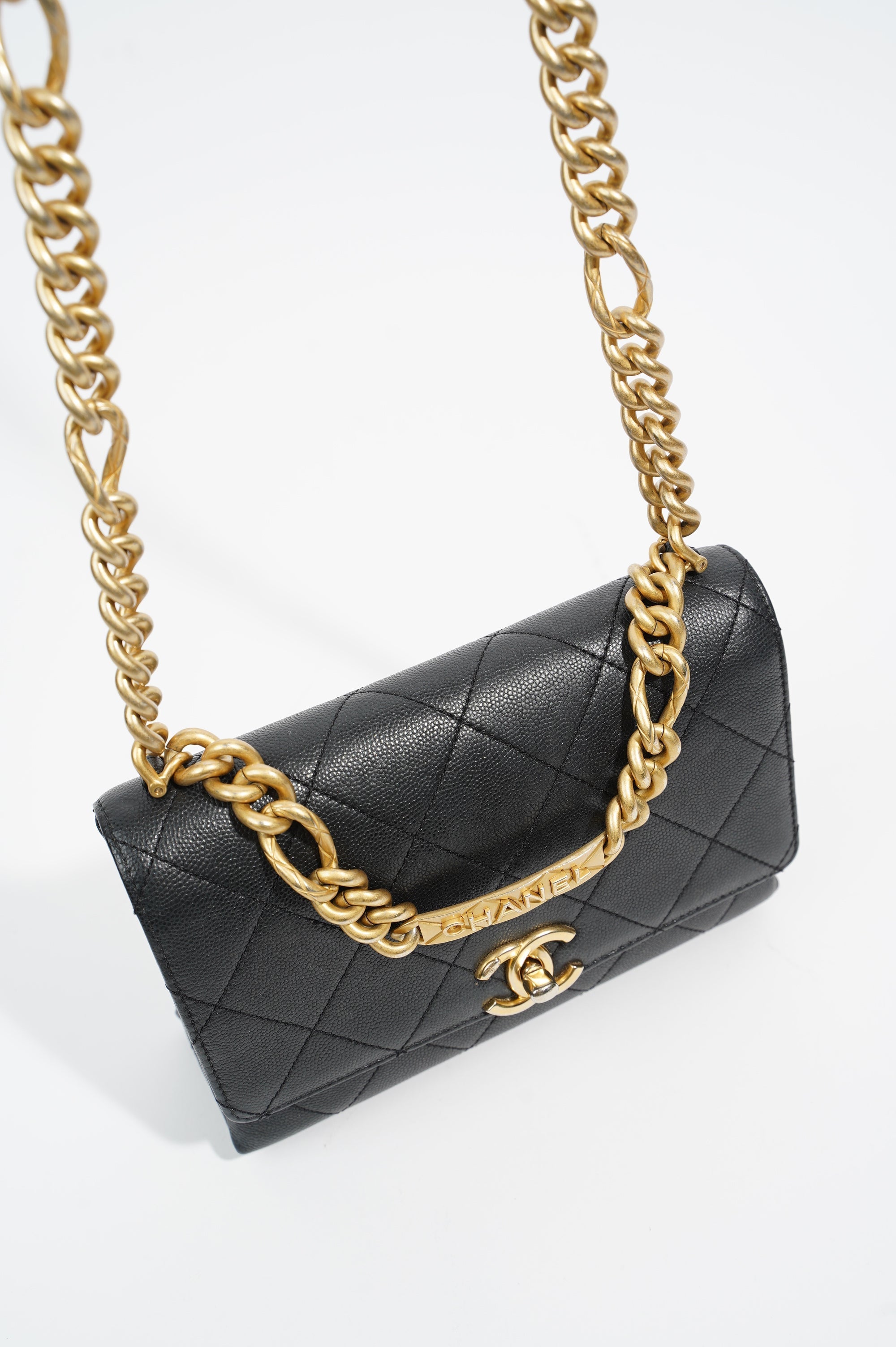 Chanel Womens Quilted Mini Bracelet On Chain Flap