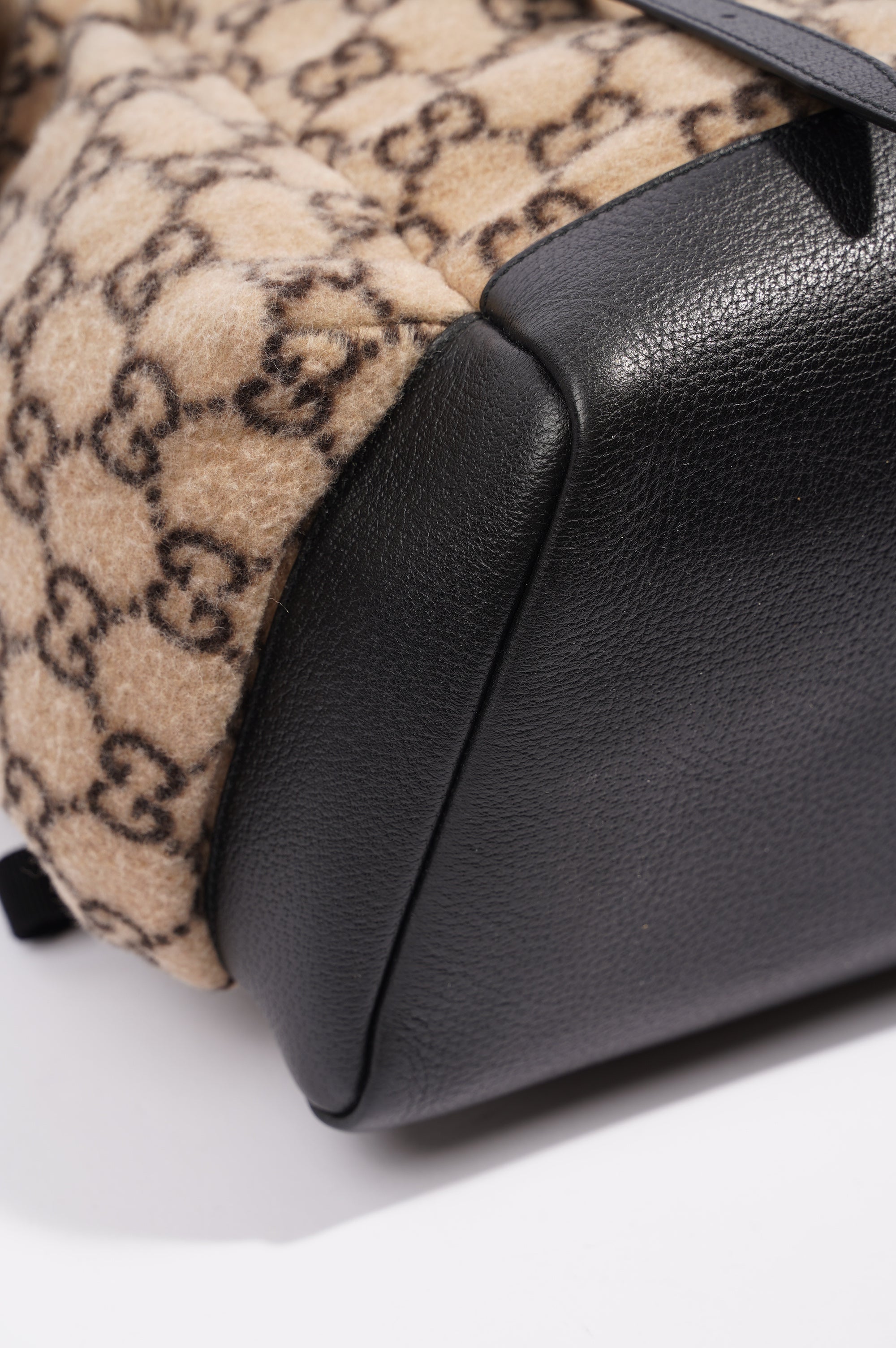 Gucci Womens GG Backpack Beige Wool