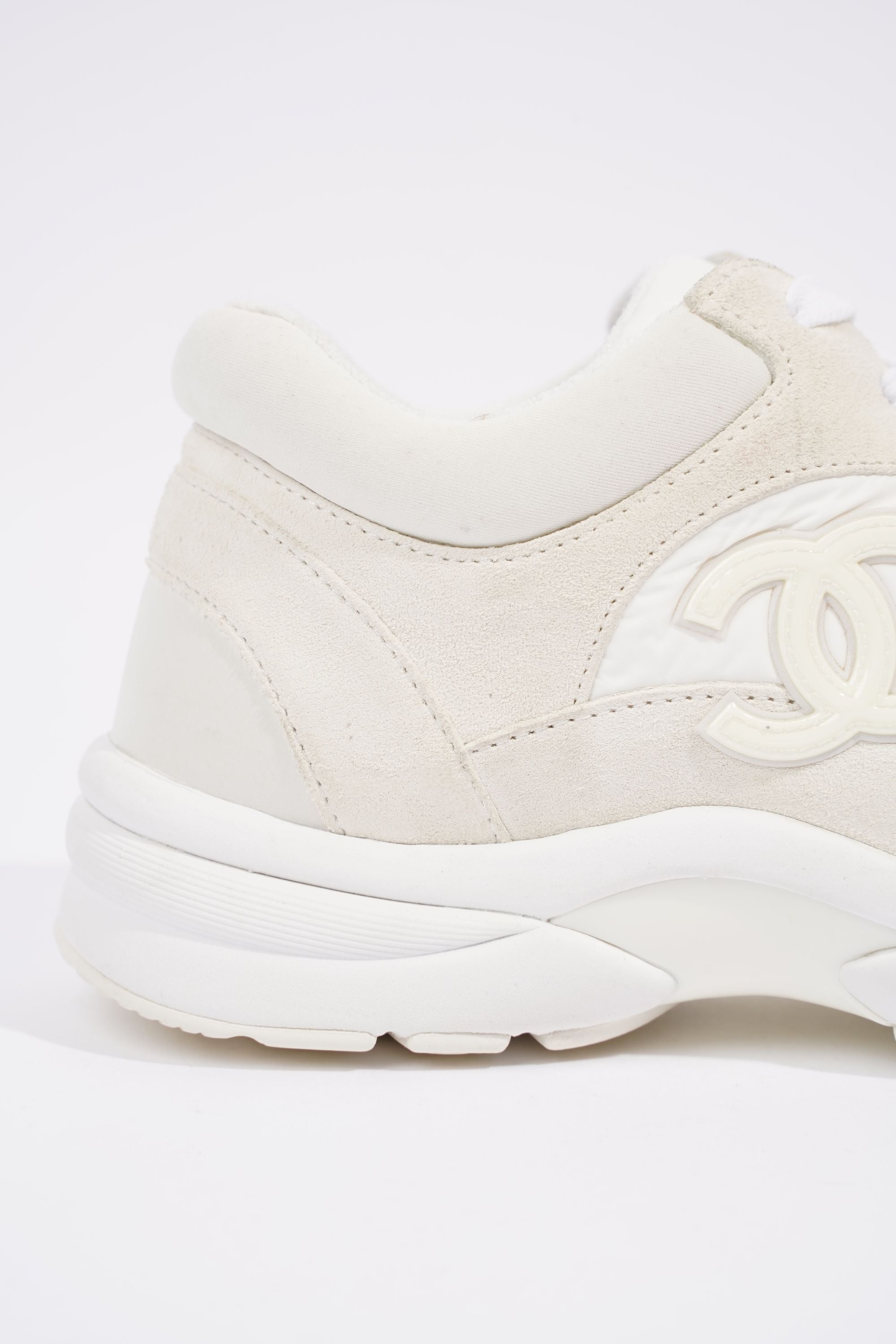 Chanel Womens CC Logo White / Cream EU 36 / UK 3