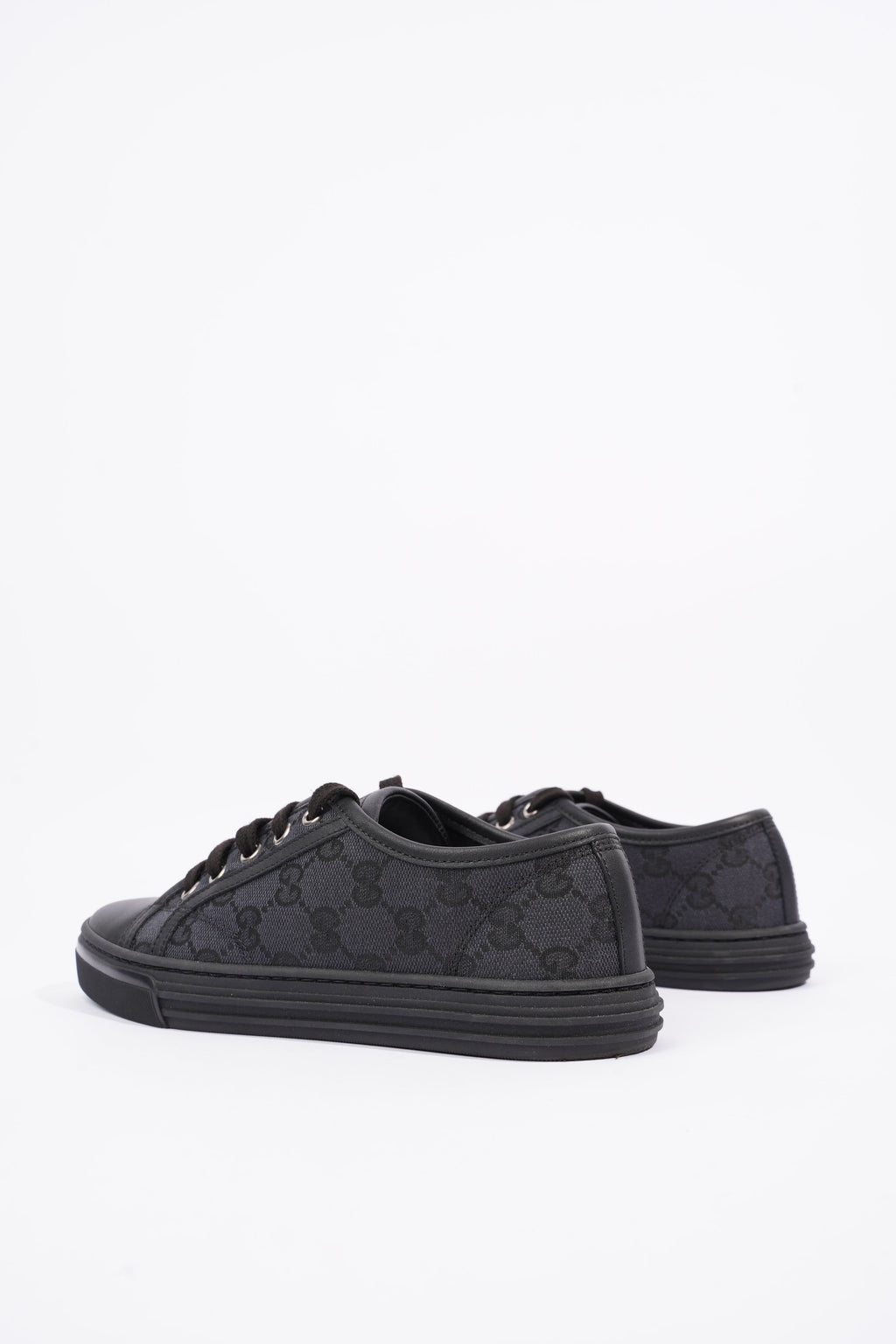Gucci Womens GG Low Top Sneaker Black EU 34.5 / UK 1.5
