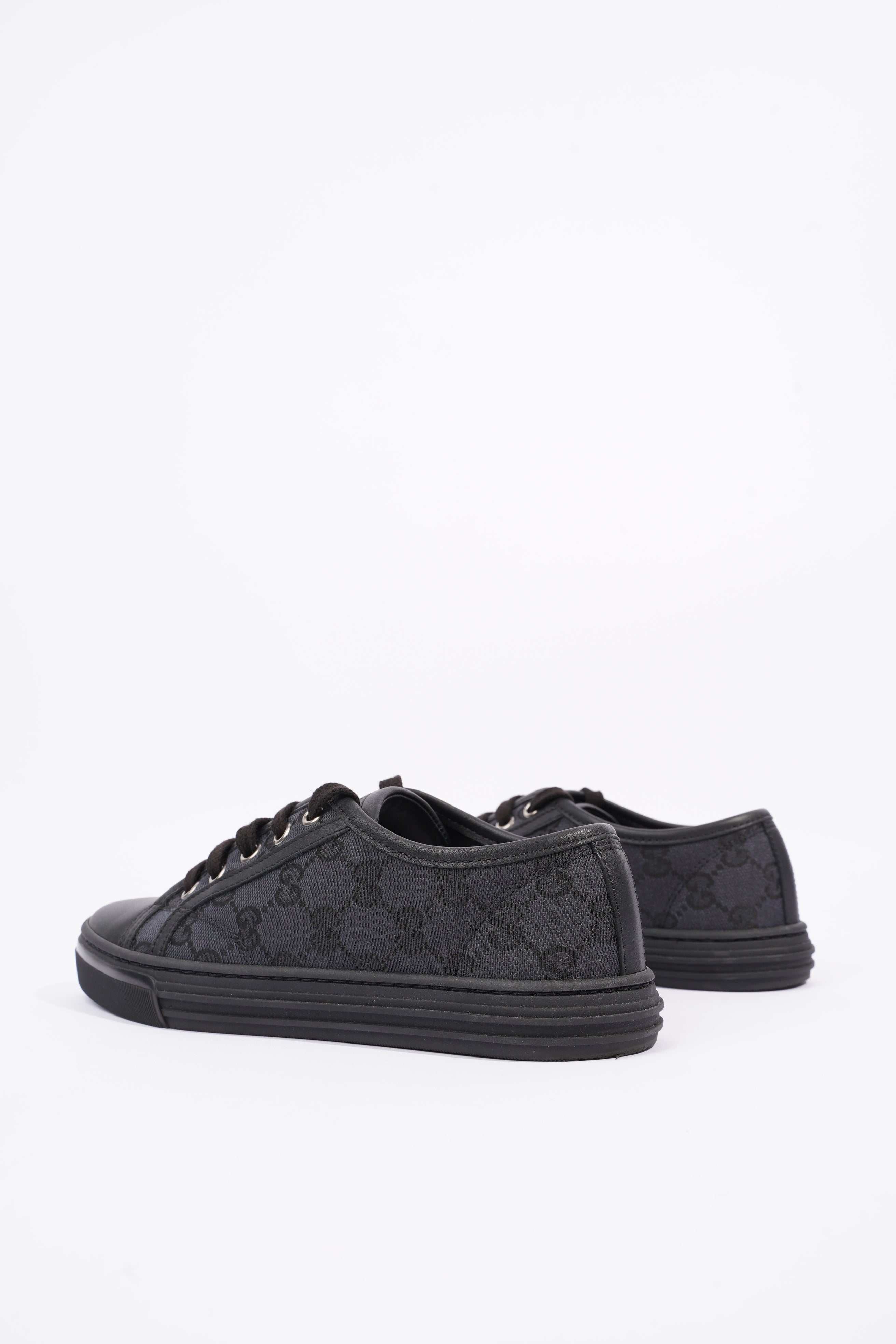 Gucci Womens GG Low Top Sneaker Black EU 34.5 / UK 1.5