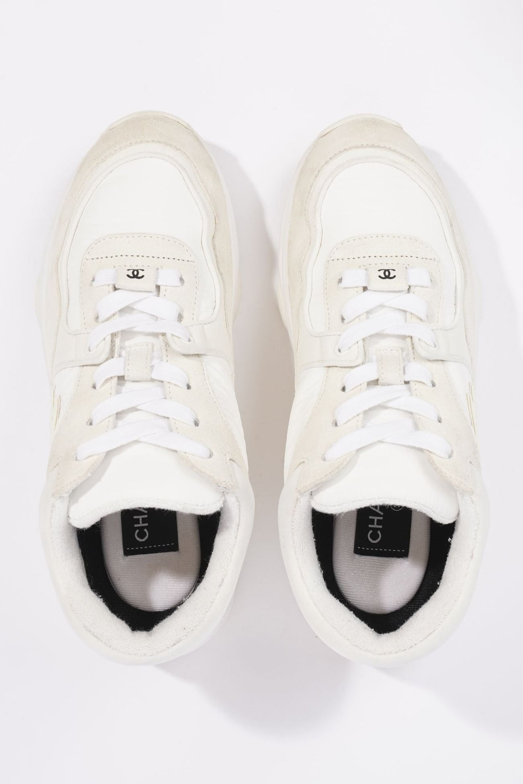 Chanel Womens CC Logo White / Cream EU 36 / UK 3