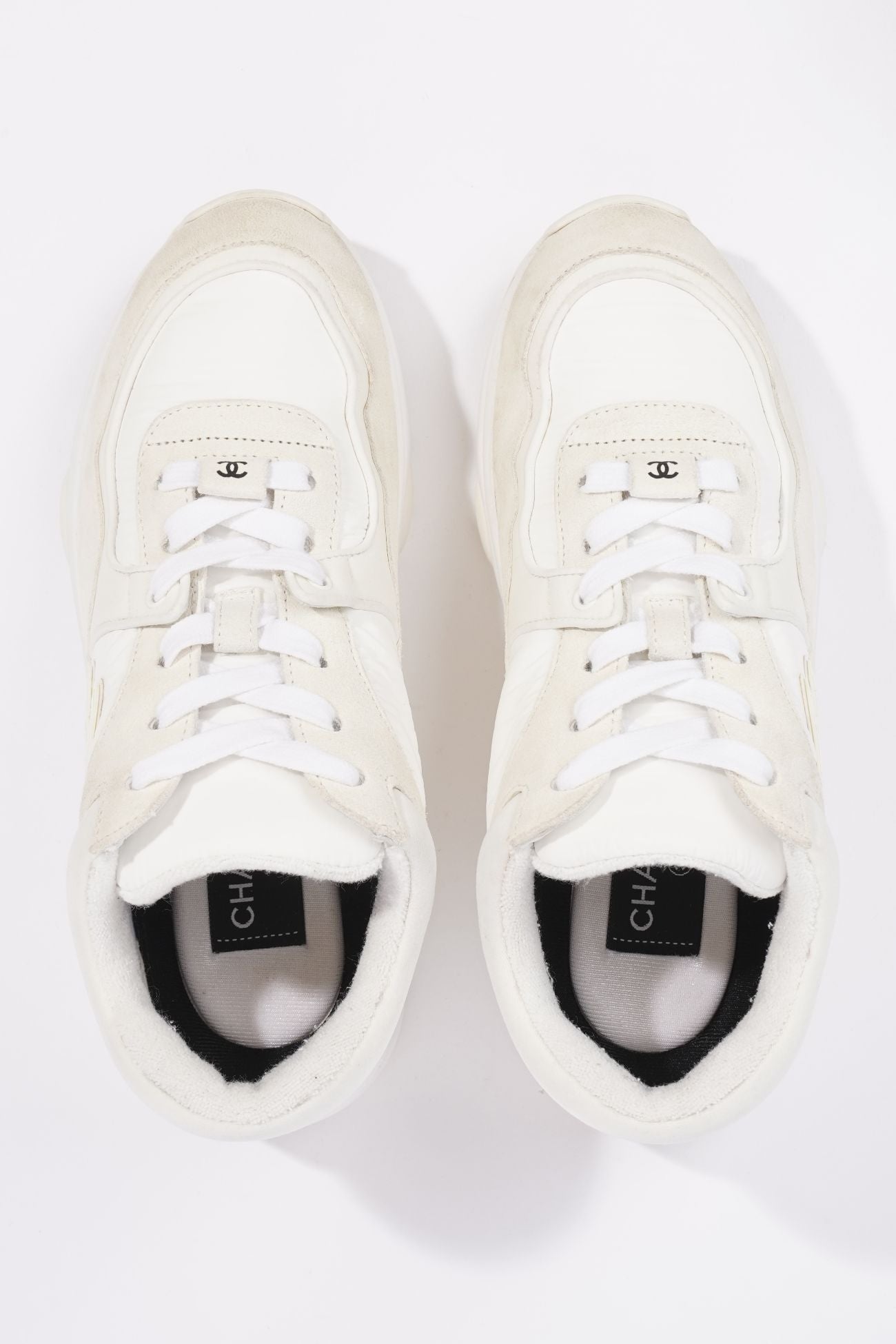 Chanel Womens CC Logo White / Cream EU 36 / UK 3