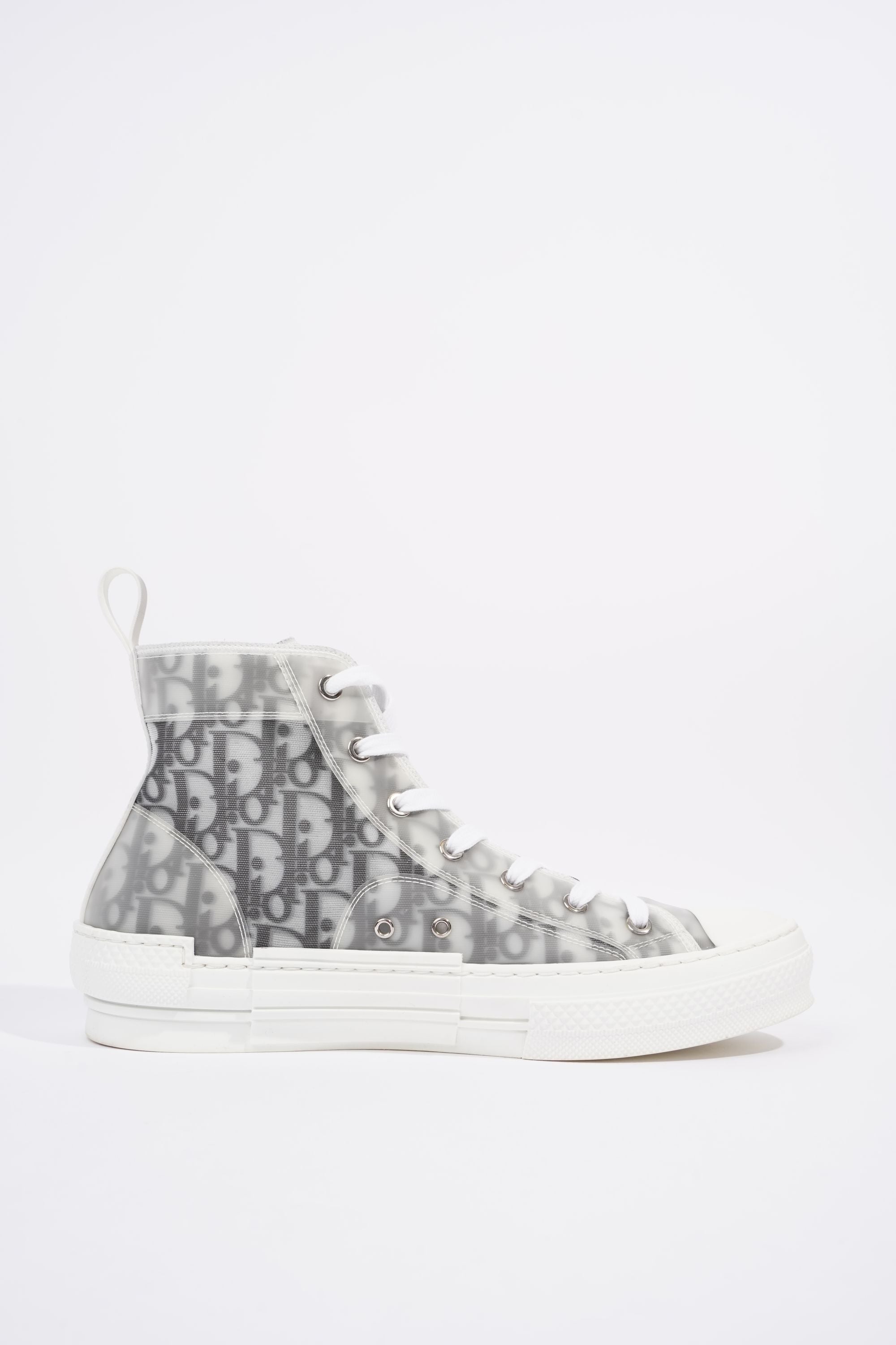 Christian Dior Womens B23 High Top Oblique Black / White EU 42 / UK 9
