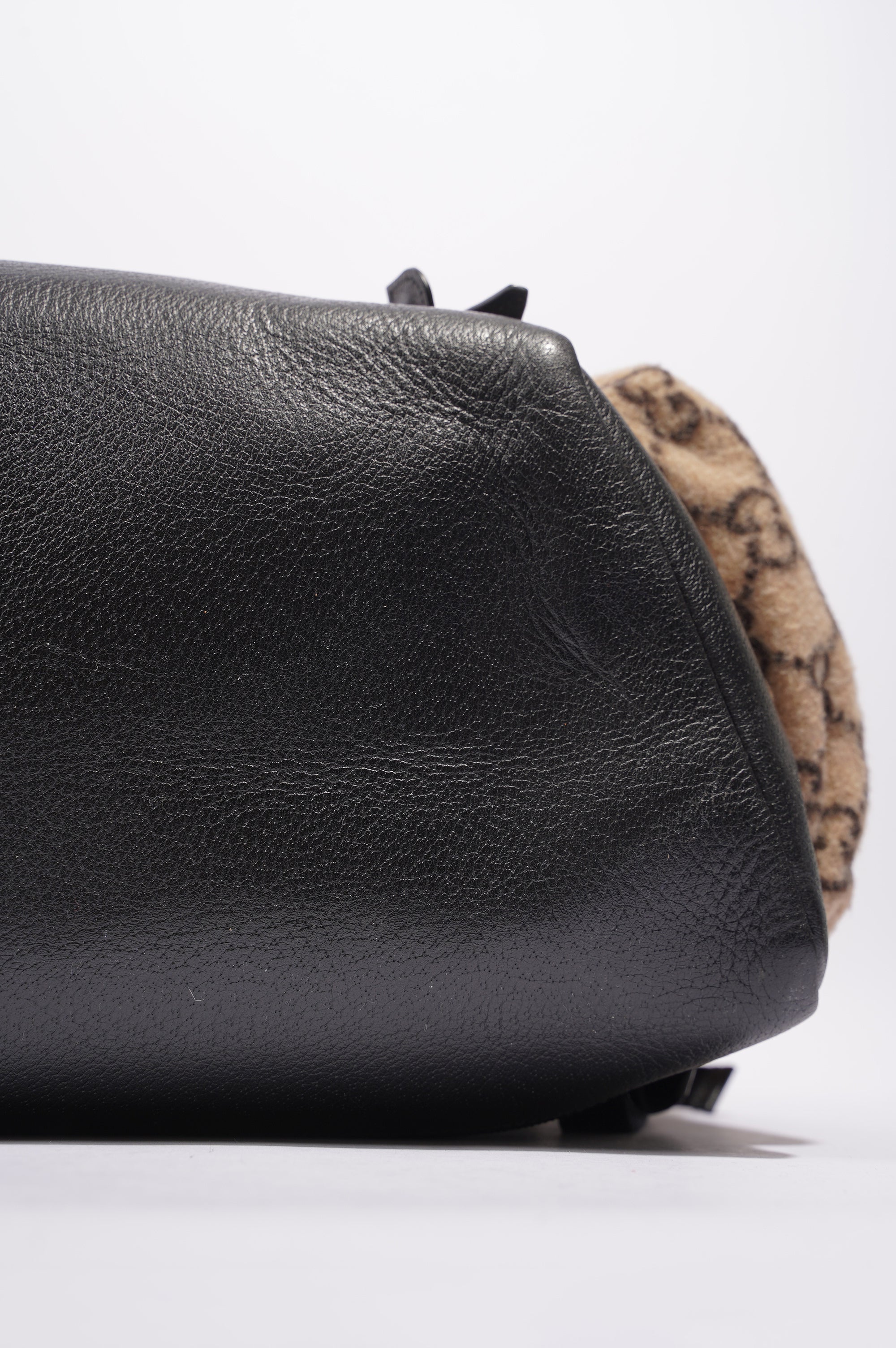 Gucci Womens GG Backpack Beige Wool