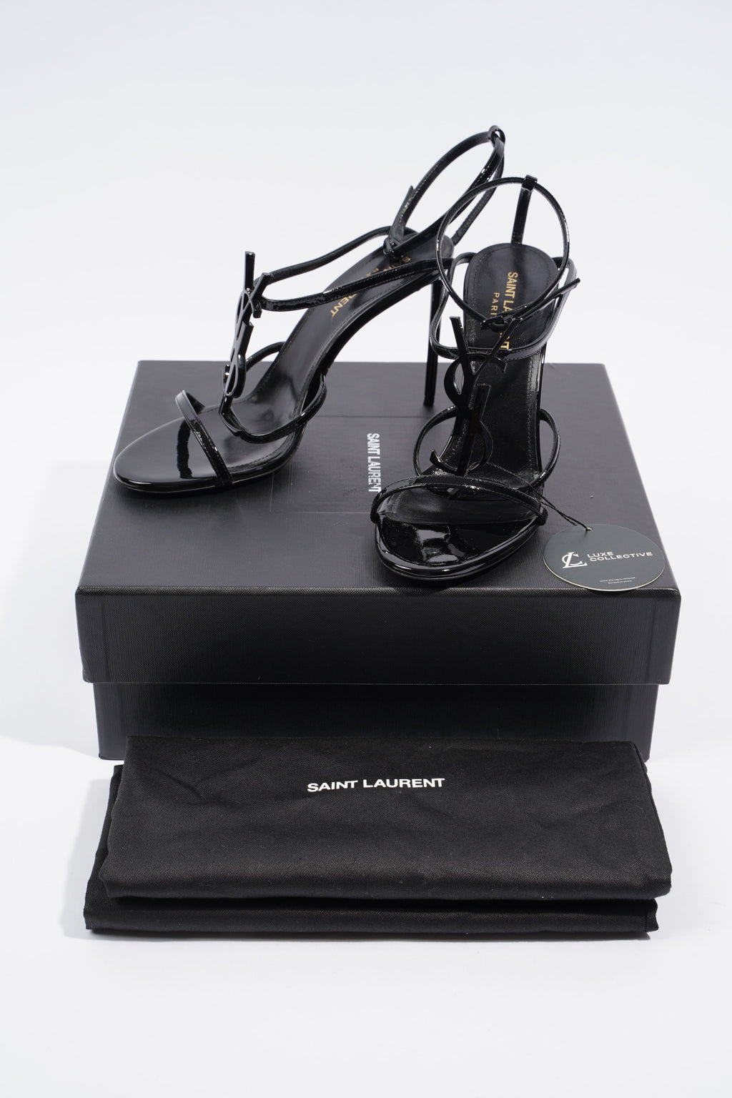 Saint Laurent Cassandra 95 Patent Black EU 37.5 / UK 4.5