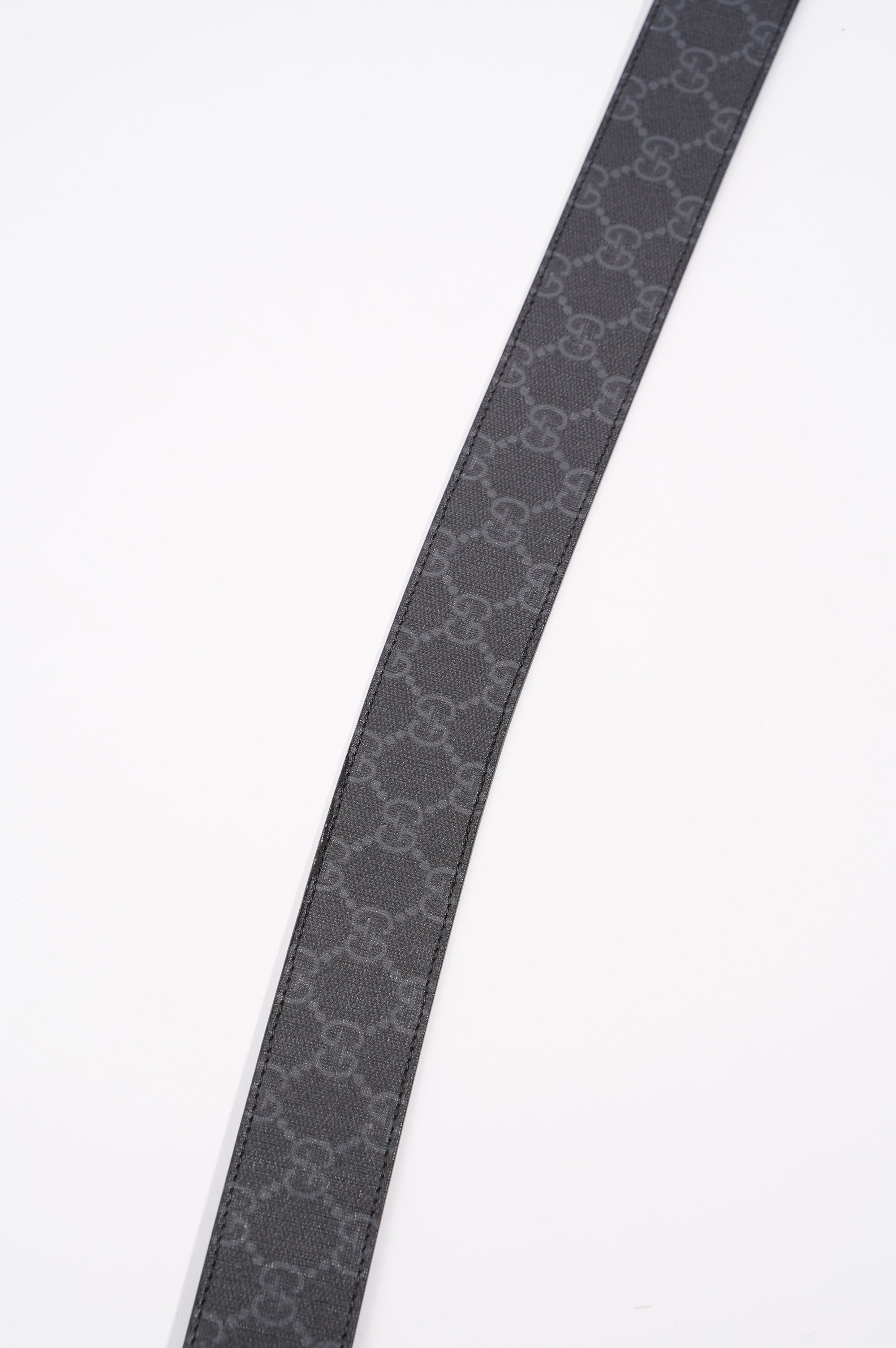 Gucci Mens Interlocking Belt Black / Silver 85-34