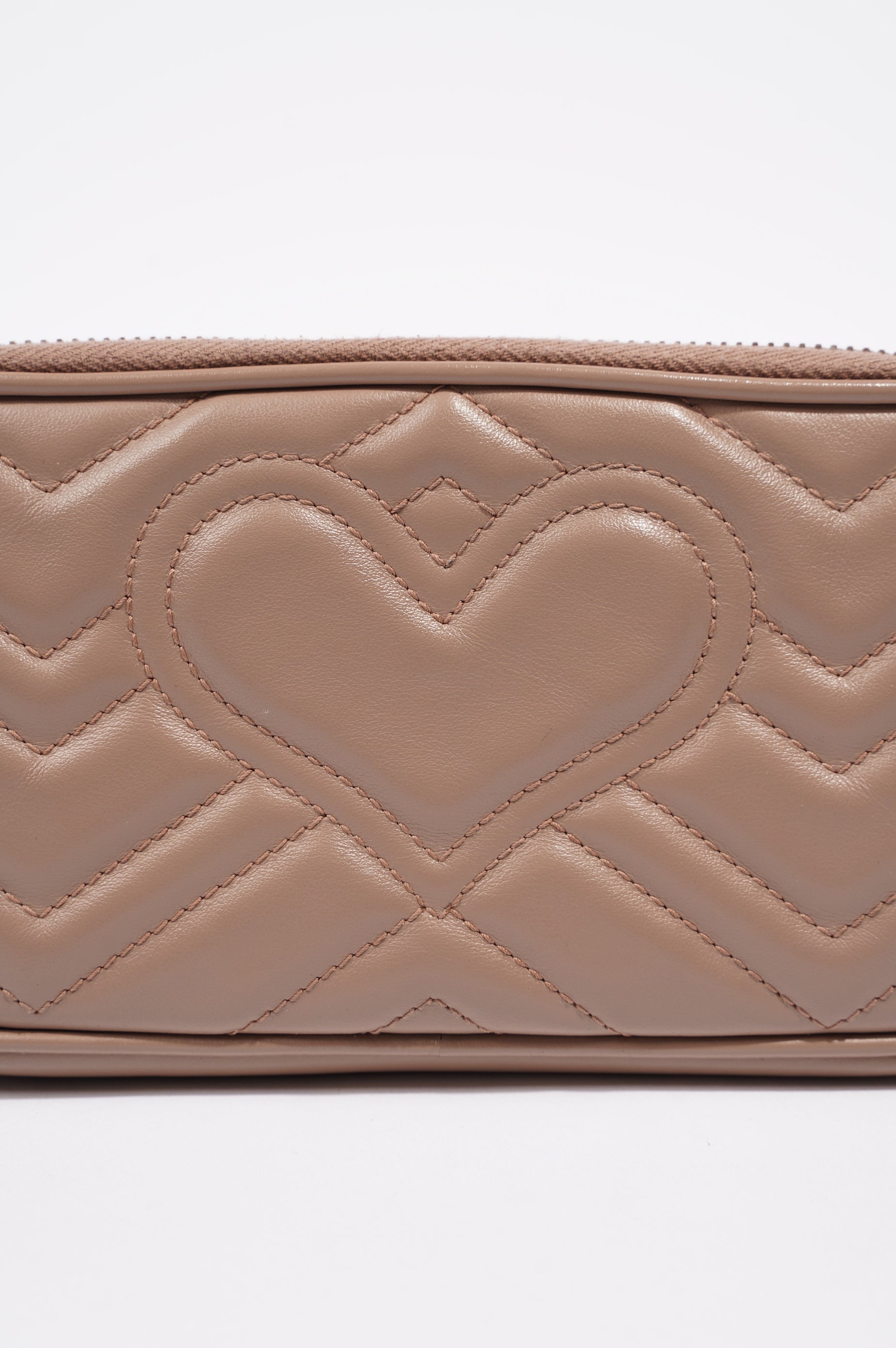 Gucci Womens Marmont Triple Zip Bag Nude