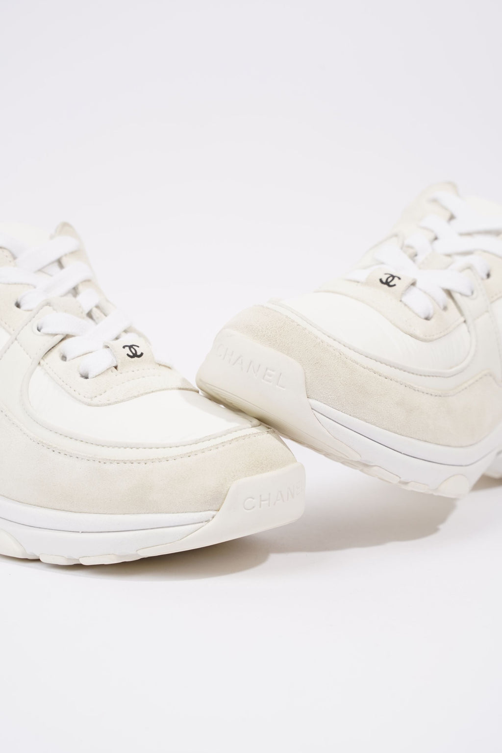 Chanel Womens CC Logo White / Cream EU 36 / UK 3